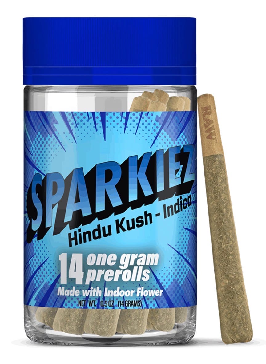 Sparkiez - 14g Hindu Kush PreRoll PK - Indica - Sparkiez - Sparkiez - 14g Hindu Kush PreRoll PK - Indica - $45 - Pre-Roll