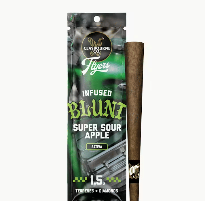 Super Sour Apple 1.5G Infused Blunt - Claybourne Co. -  - $24 - Preroll