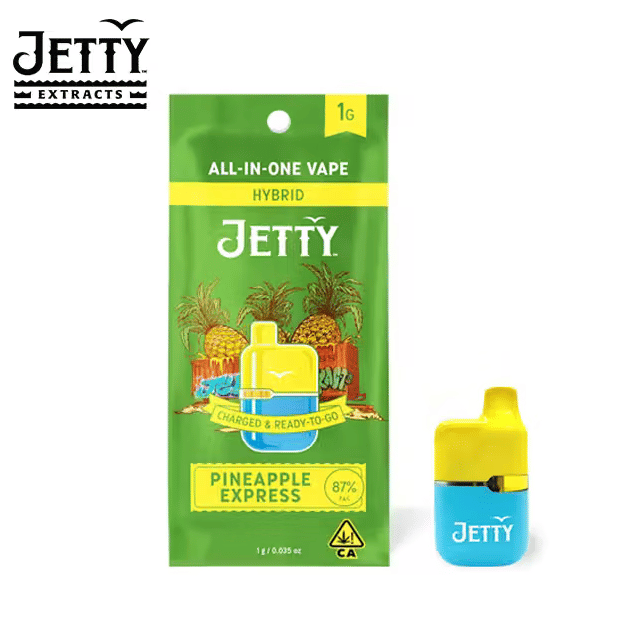 Jetty - Pineapple Express - High THC AIO - 1g - Jetty Extracts - AIO Pine. Exp - $29.99 - Disposable Vapes