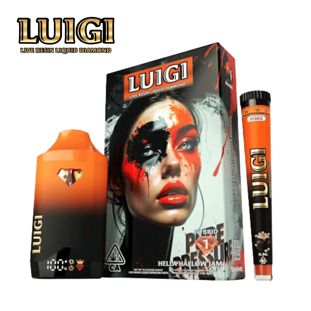 Luigi - Hella Hallow Jam Live Resin Liquid Diamond AIO - 1G + 0.5g Infused Pre-roll (Dual Pack) - Luigi -  - $24.99 - Disposable Vapes
