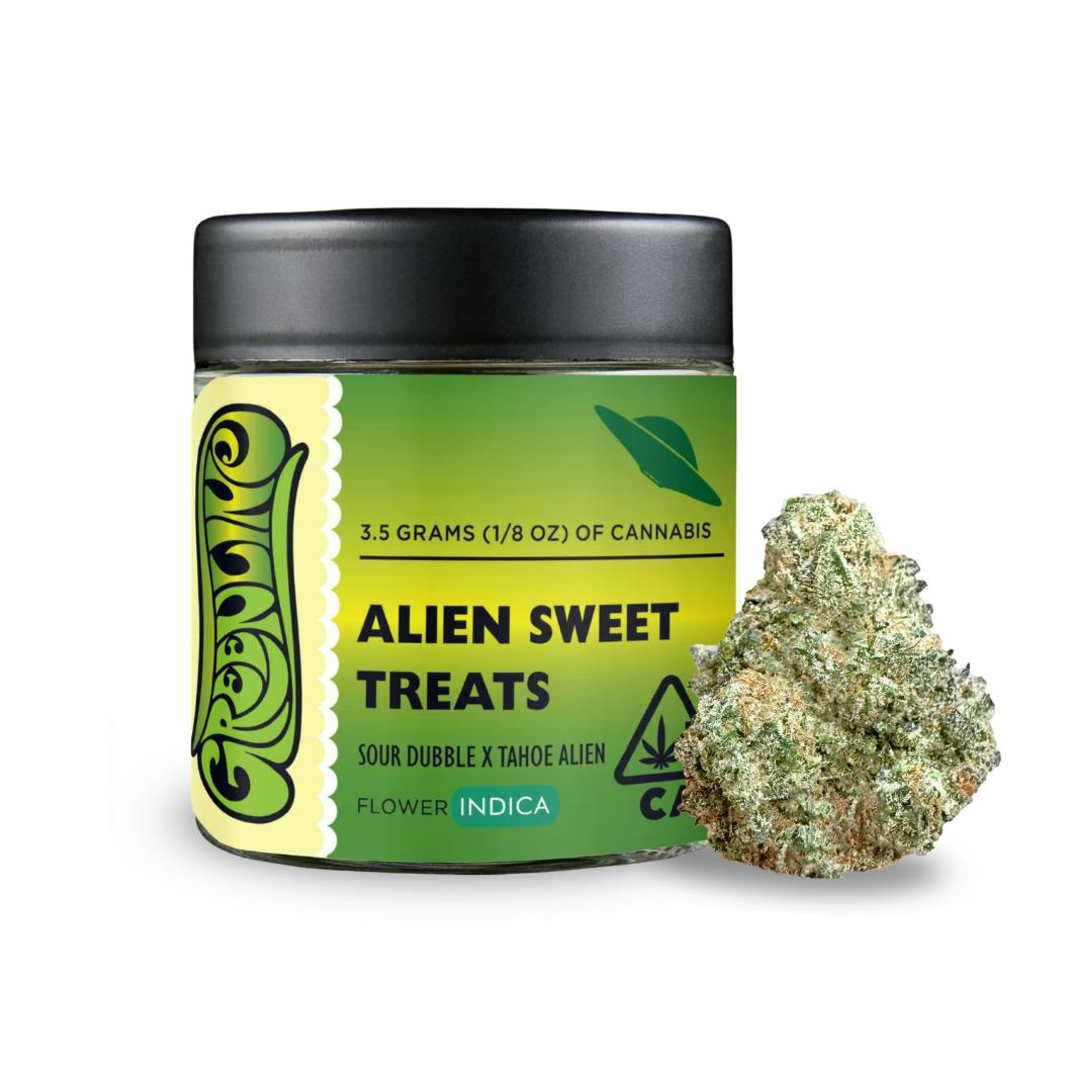 Greenline: Alien Sweet Treats - 1/8 oz - Indoor - Indica - 3.5g - Greenline - - $50 - Indoor Flower