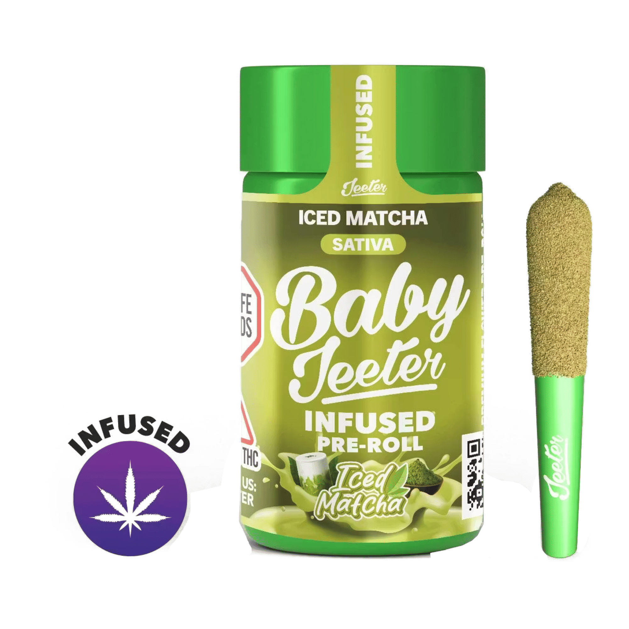 Iced Matcha - Baby Jeeter - Infused Pre-Rolls - Jeeter - 2.5g (5-Pack) - $39.99 - Infused Pre-Rolls