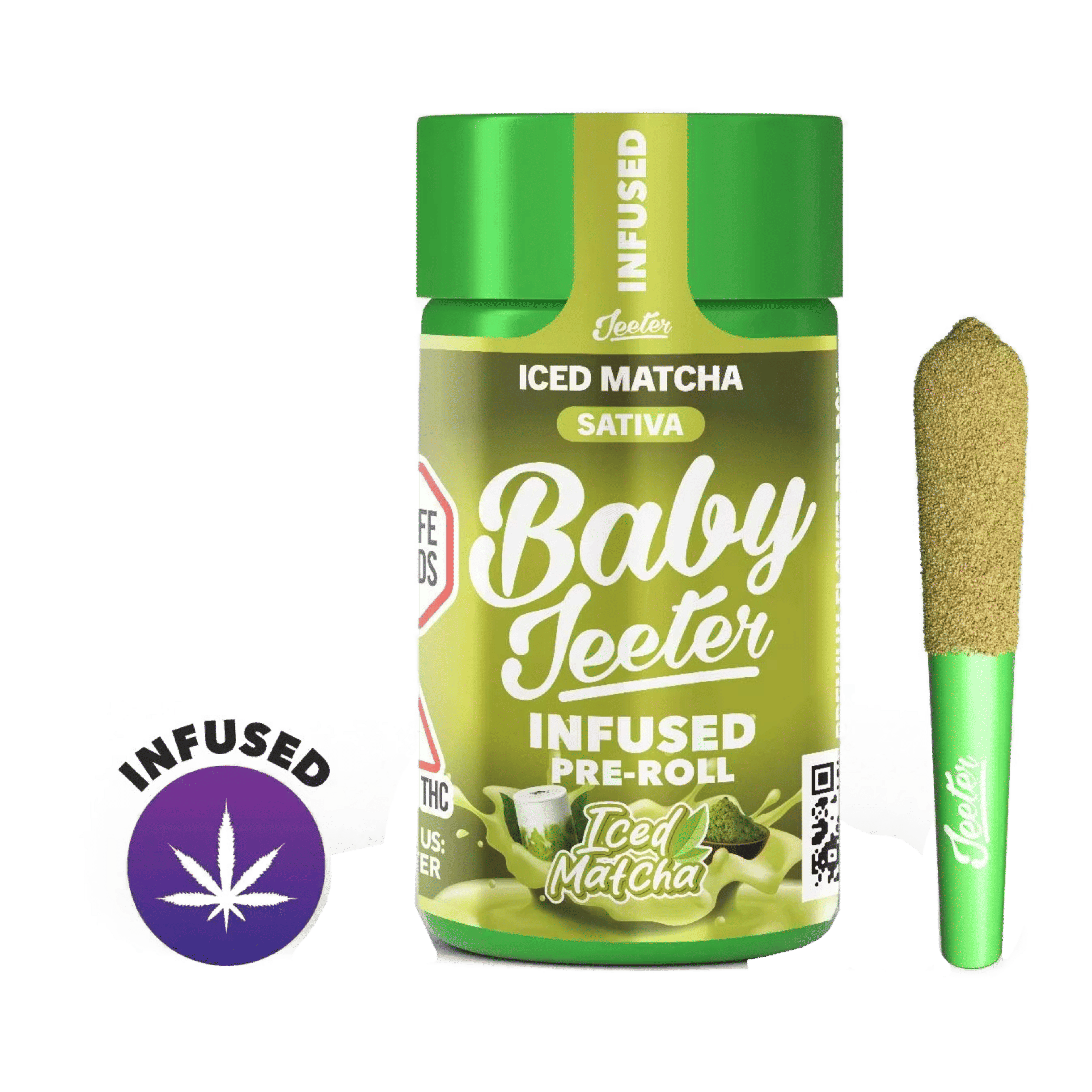 Iced Matcha - Baby Jeeter - Infused Pre-Rolls - Jeeter - 2.5g (5-Pack) - $39.99 - Infused Pre-Rolls