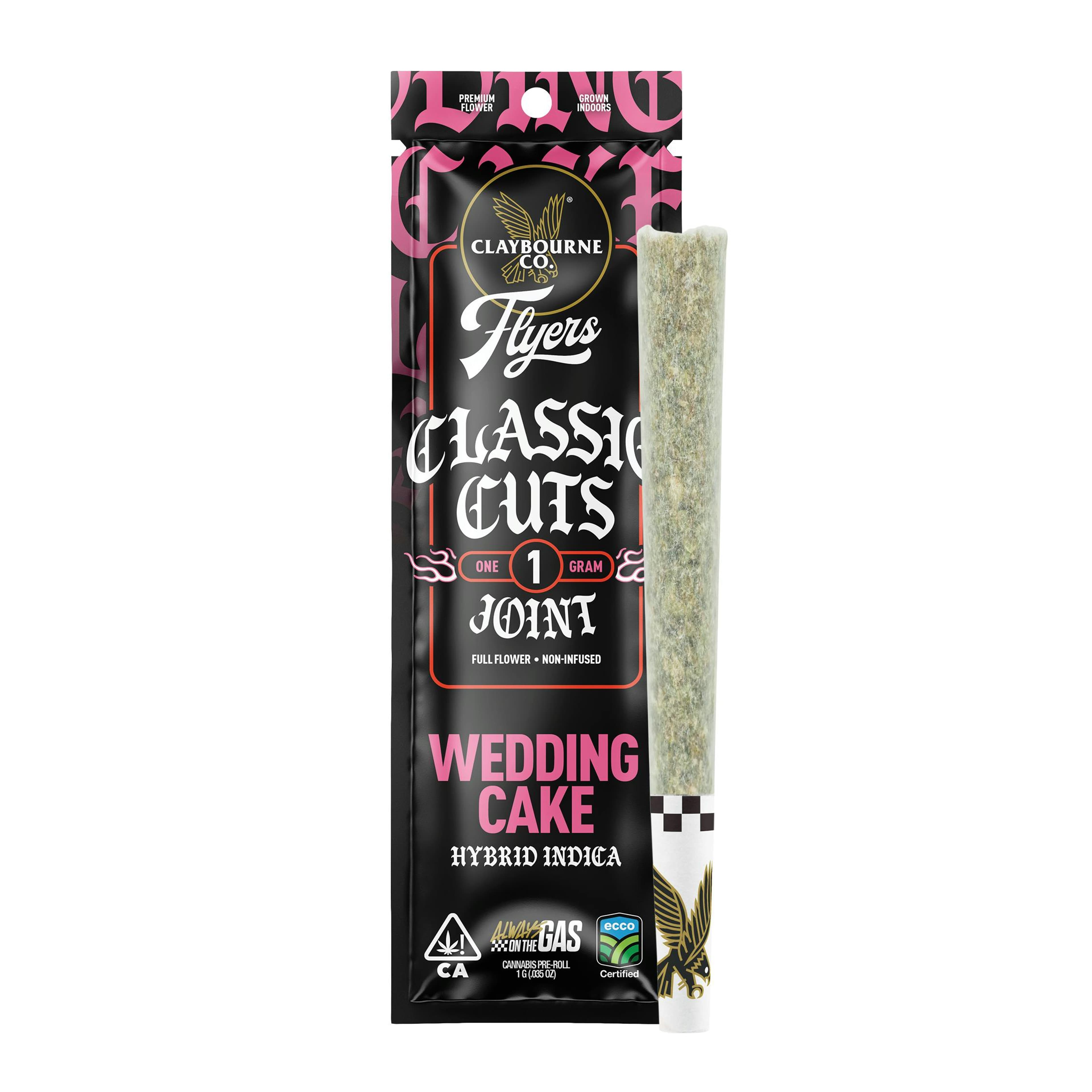 Claybourne: Wedding Cake Pre-Roll | Classic Cuts | Full Flower - 1g - Claybourne Co. - - $14 - Pre-Rolls