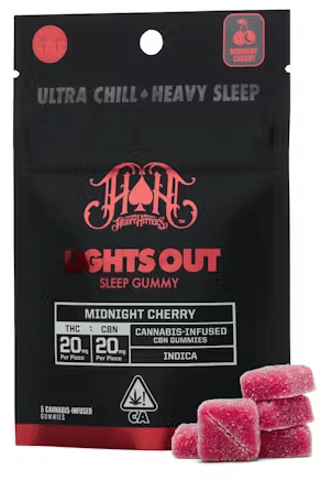 Heavy Hitters Gummie 5pk - Heavy Hitters - Lights On THC: THCv - $26 - Edibles