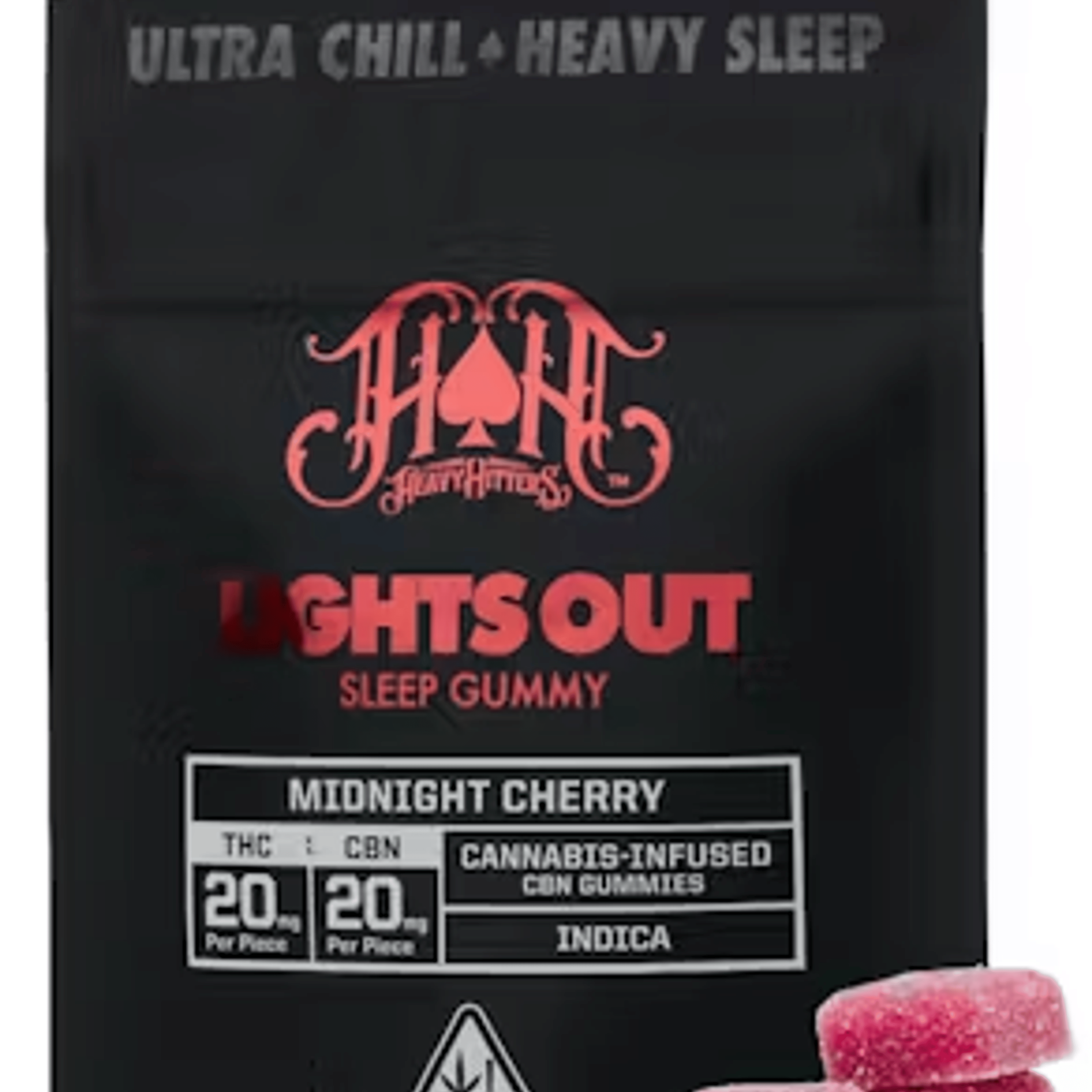 Heavy Hitters Gummie 5pk - Heavy Hitters - Lights On THC: THCv - $26 - Edibles
