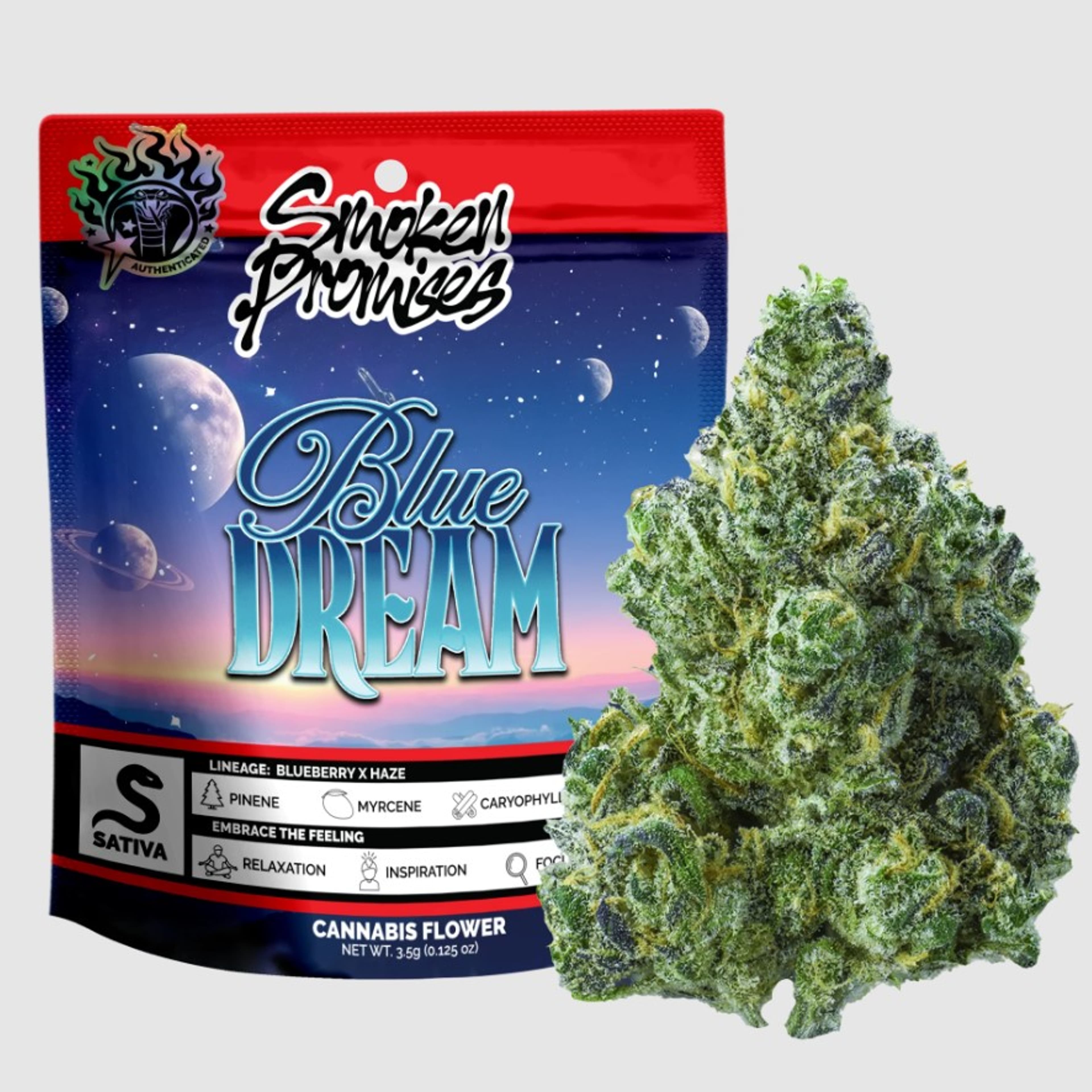 Smoken Promises - Blue Dream - 3.5g - Smoken Promises - - $29.99 - Indoor Flowers