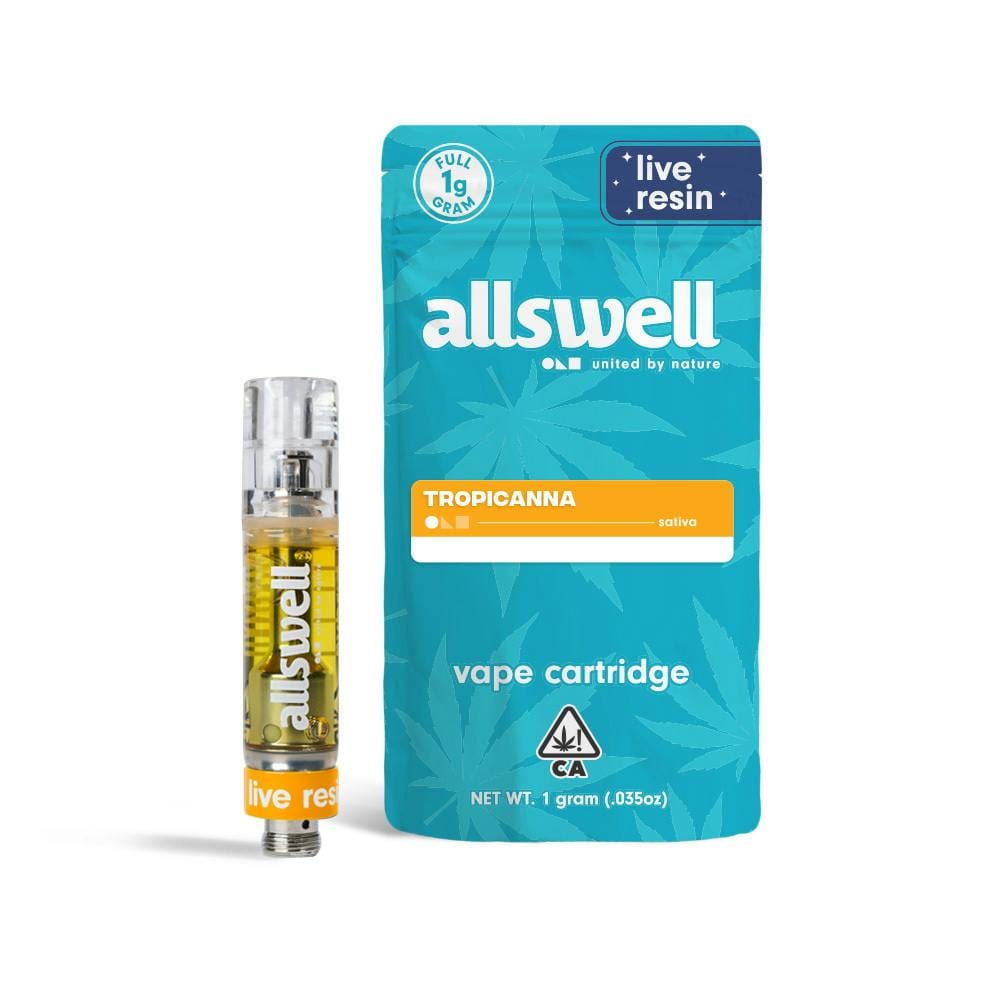 Tropicanna - Live Resin - Cart - Allswell - One Gram - $24.99 - Vape Cartridges (Universal 510 Battery Required)