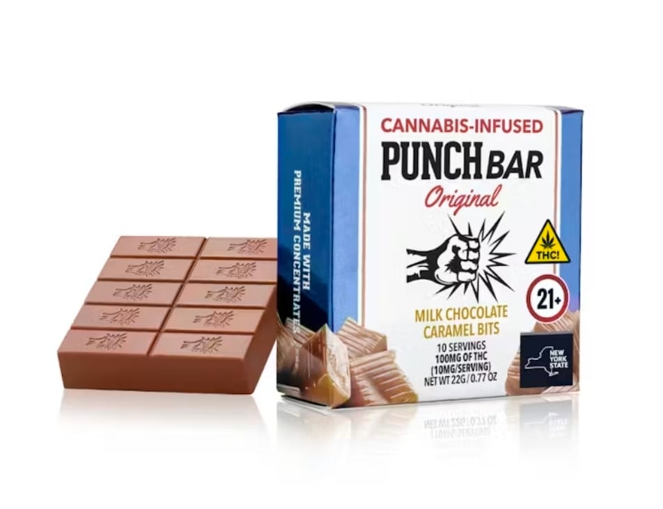 Punch Edibles - 100mg Solventless PunchBar - Caramel Bits -  - $12.99 - Edibles