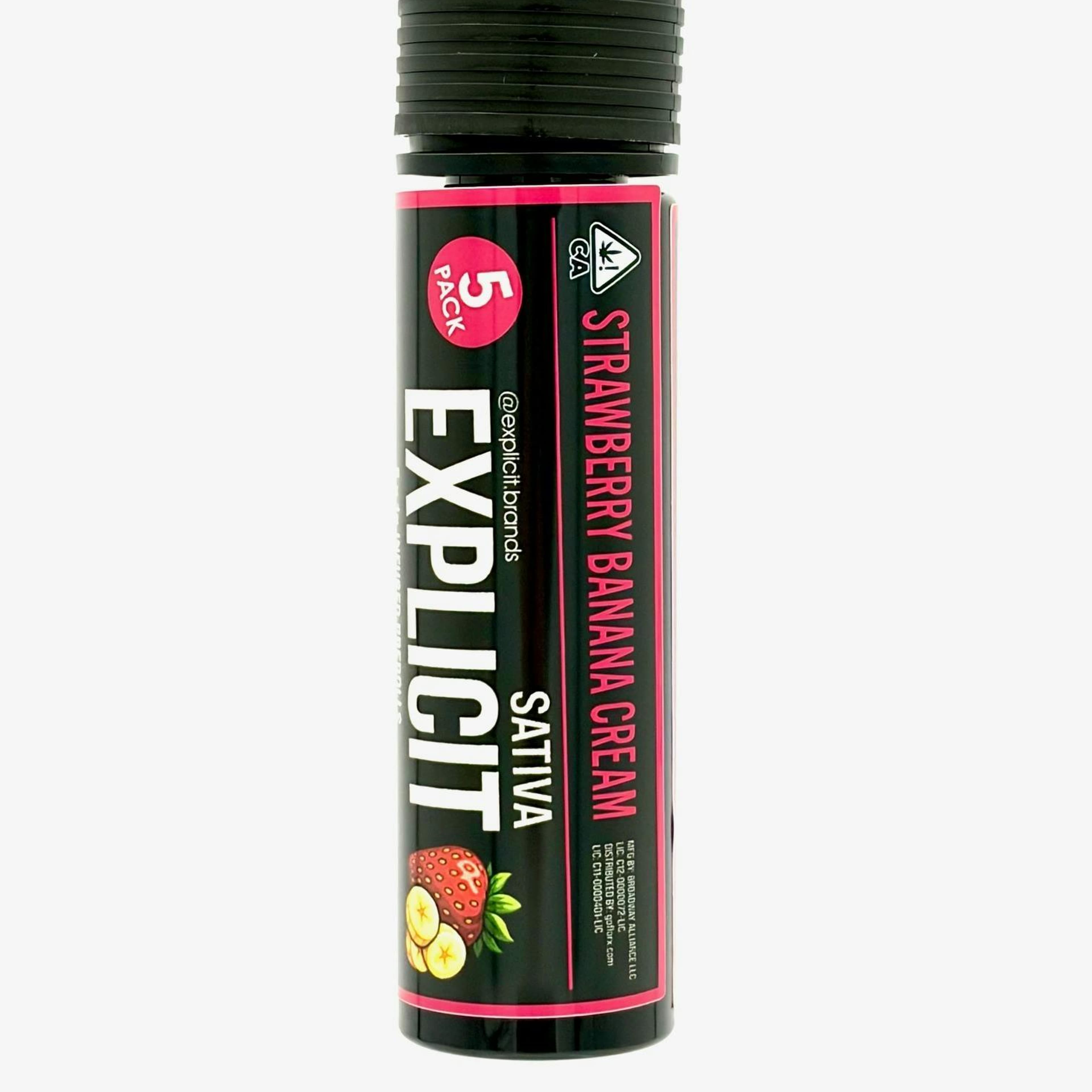 Strawberry Banana Cream Infused Pre-roll 5pk- 5g - Explicit - - $25 - Flowers