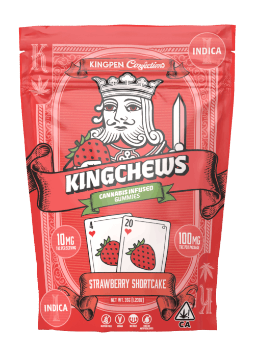 KINGCHEWS: Strawberry Fields Gummies - 100mg - KINGPEN -  - $13 - Edibles