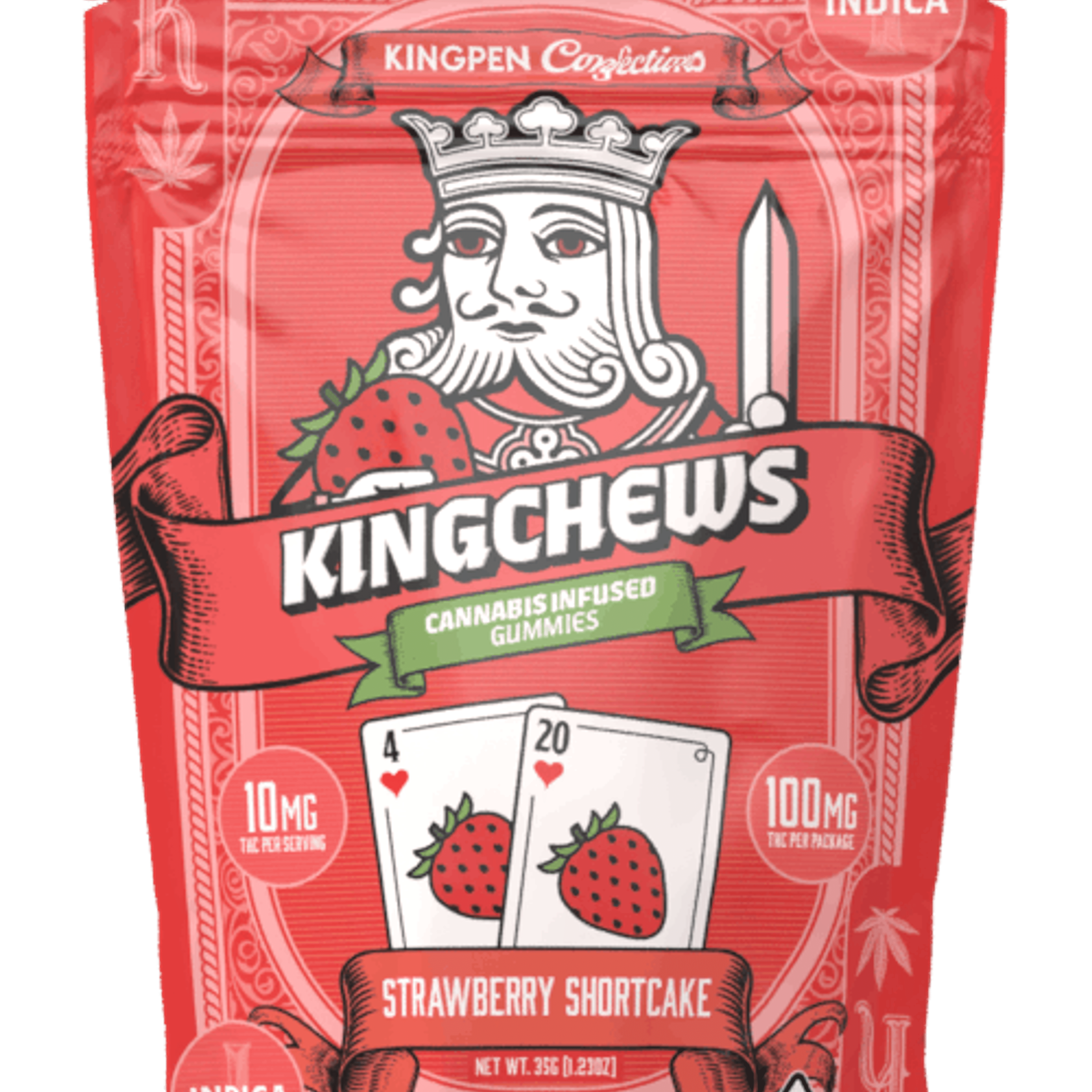 KINGCHEWS: Strawberry Fields Gummies - 100mg - KINGPEN - - $13 - Edibles