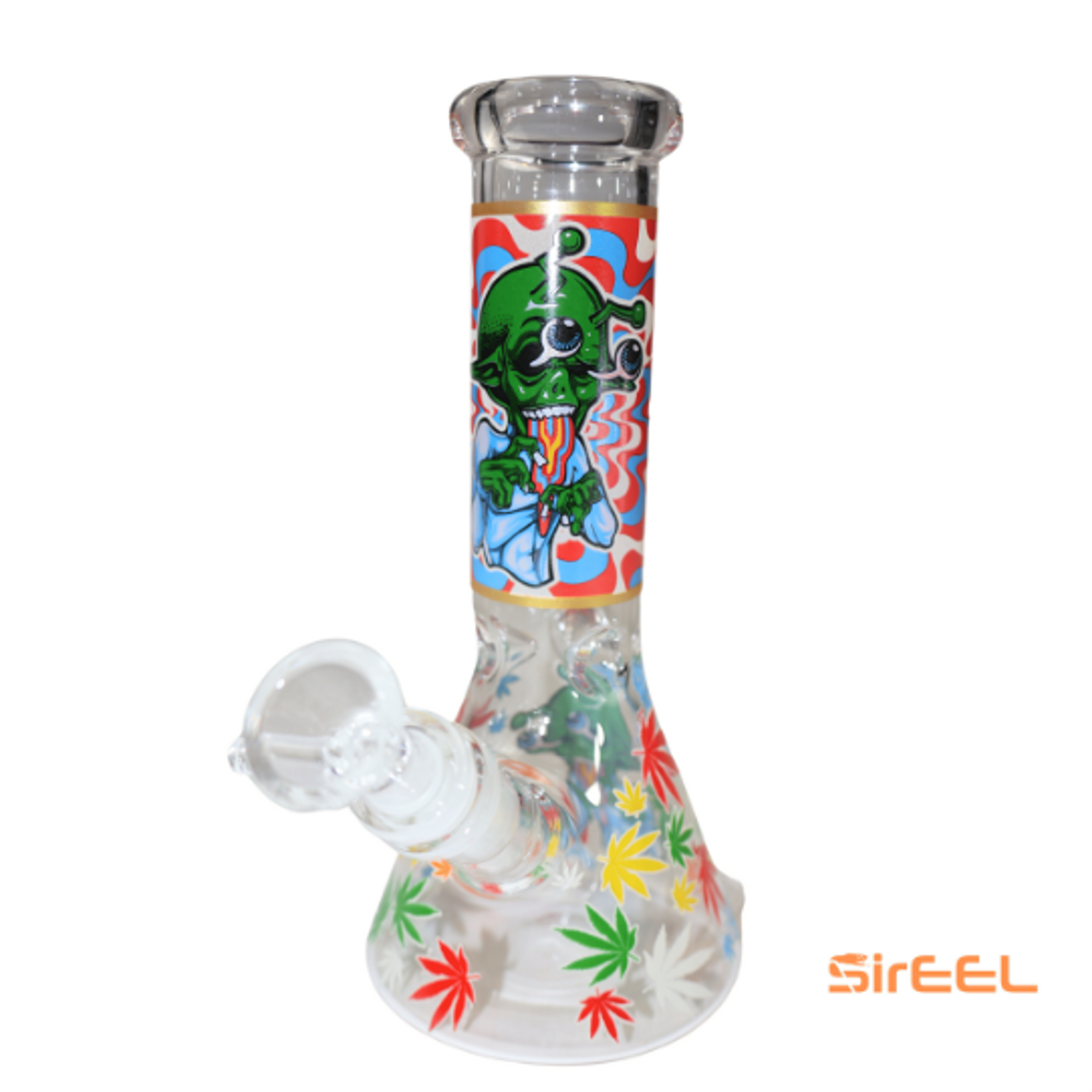 8" 420 Leaf EELien Beaker Bong with Bowl - SirEEL - - $28 - Accessories