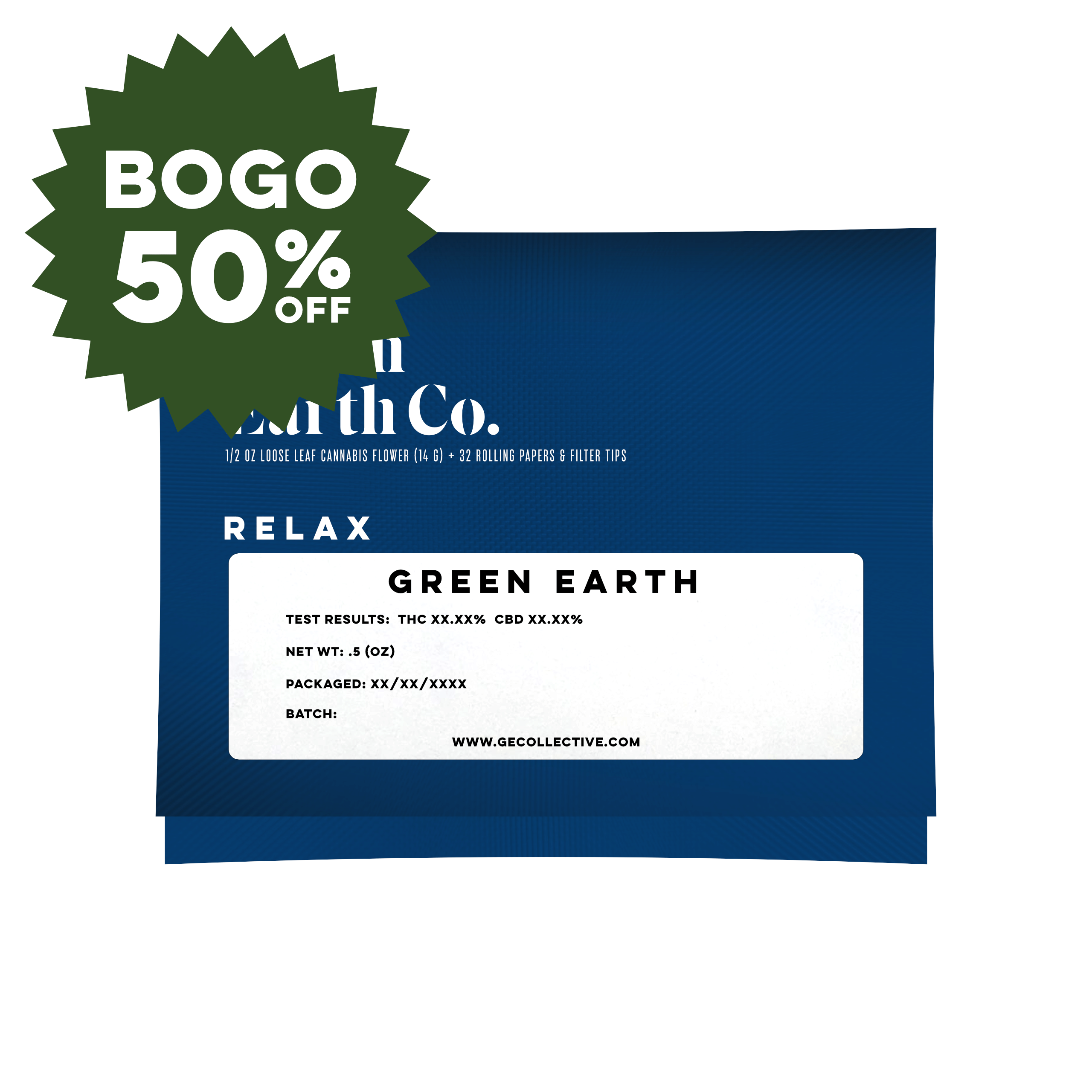 Modified Grapes Loose-Leaf Pouch W/ Papers - 14g - Green Earth Co. -  - $35 - Flower