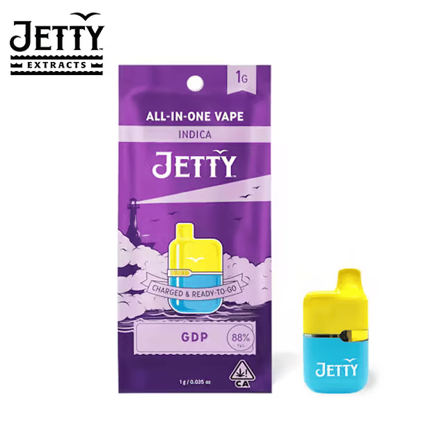 Jetty - Granddaddy Purple - High THC AIO - 1g - Jetty Extracts - AIO GDP - $29.99 - Disposable Vapes