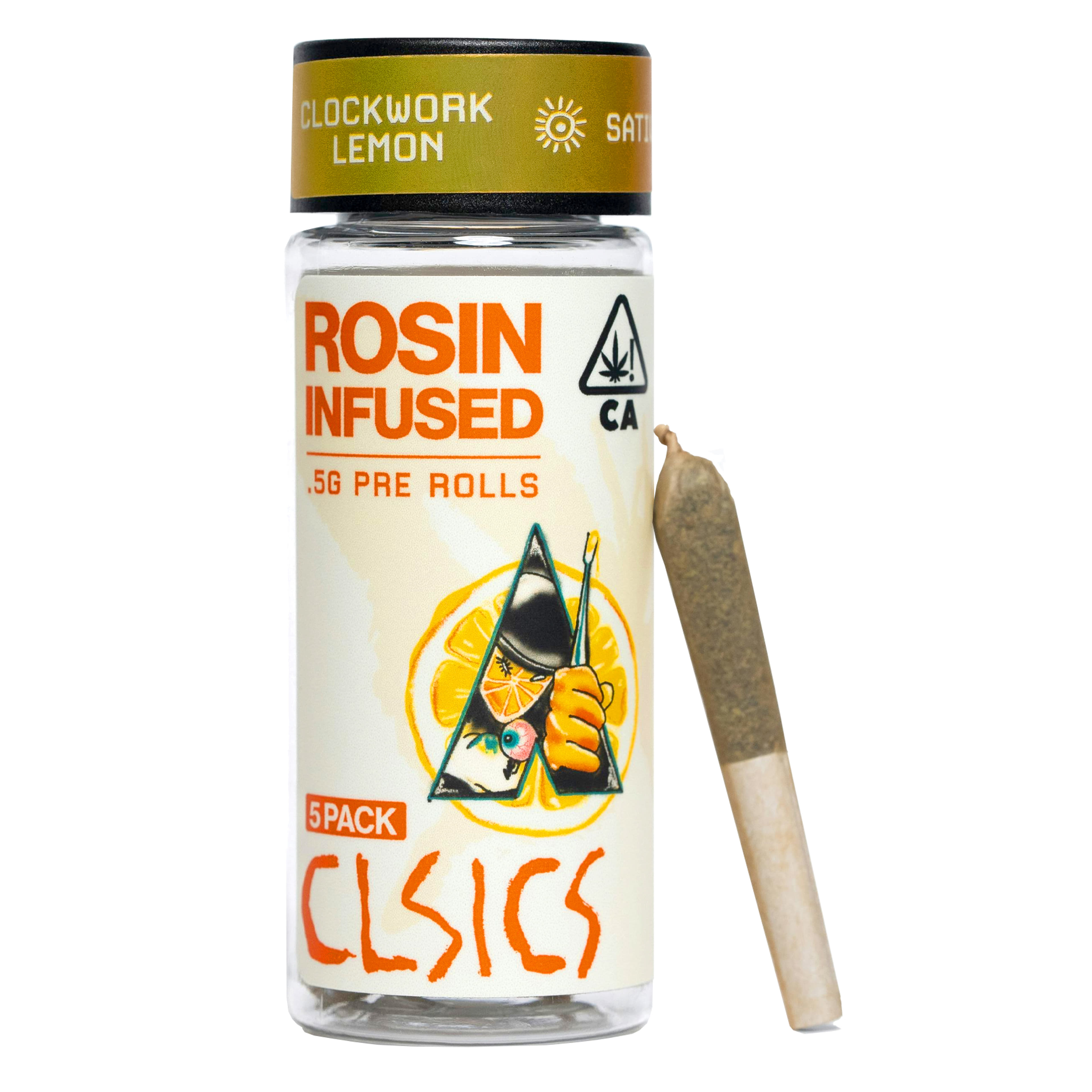 Clockwork Lemon (S) Rosin Pre Roll 5 Pack - CLSICS - Clockwork Lemon (S) - $39 - Pre-Rolls