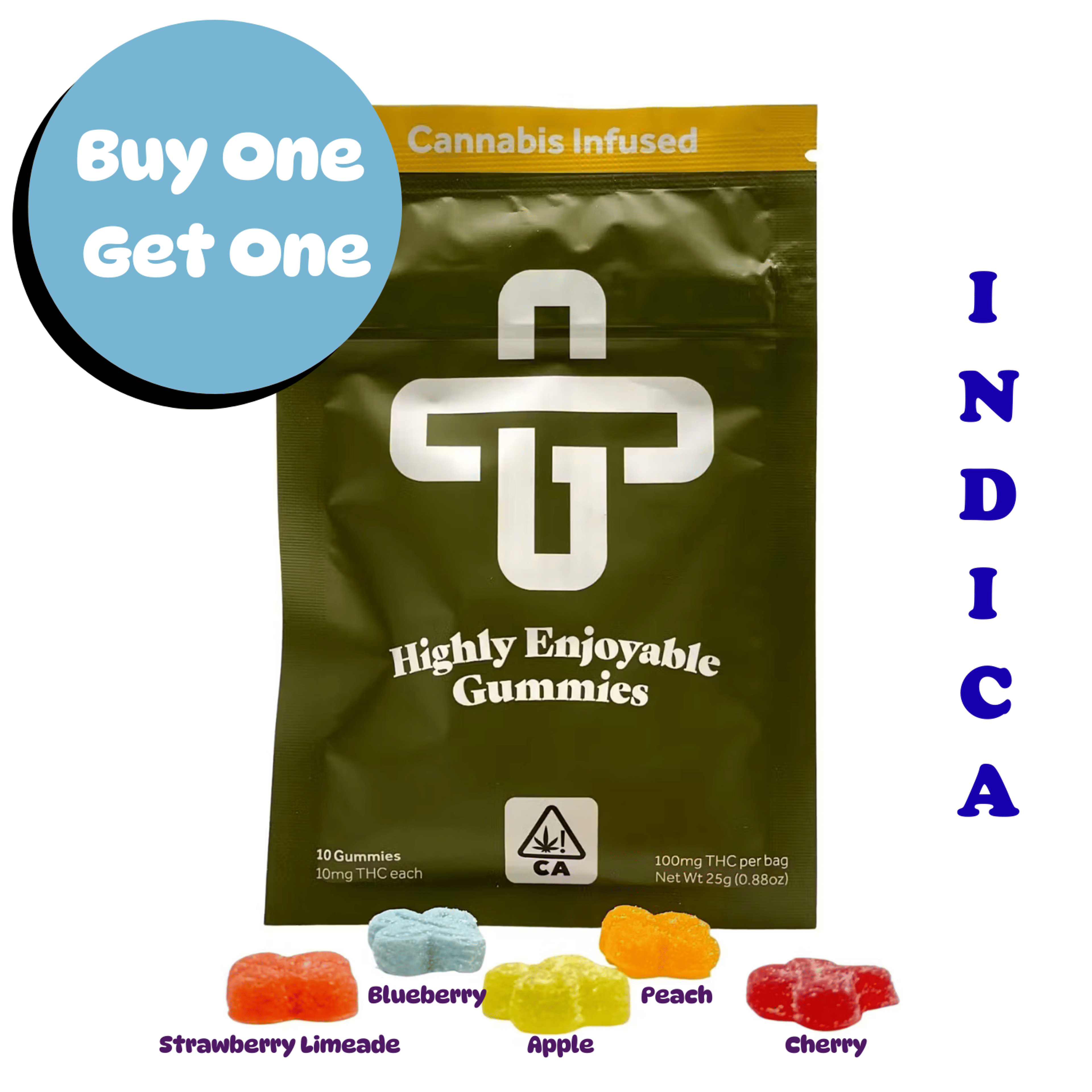 Northern Lights Hash Rosin Infused Mixed Fruit Gummies 100mg 10pk - Original Green Cross - - $19.99 - Edible