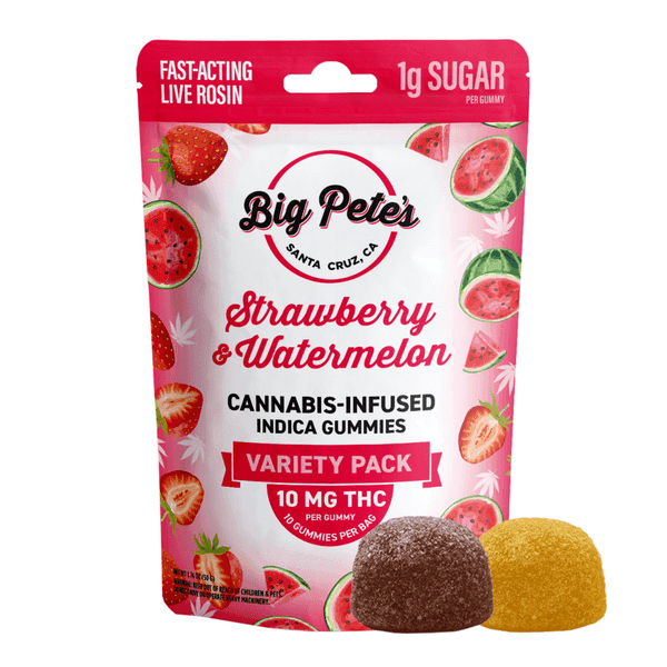 ***Strawberry & Watermelon - 100mg Rosin Gummies - Big Pete's - Gummy - Indica - $18 - Gummies