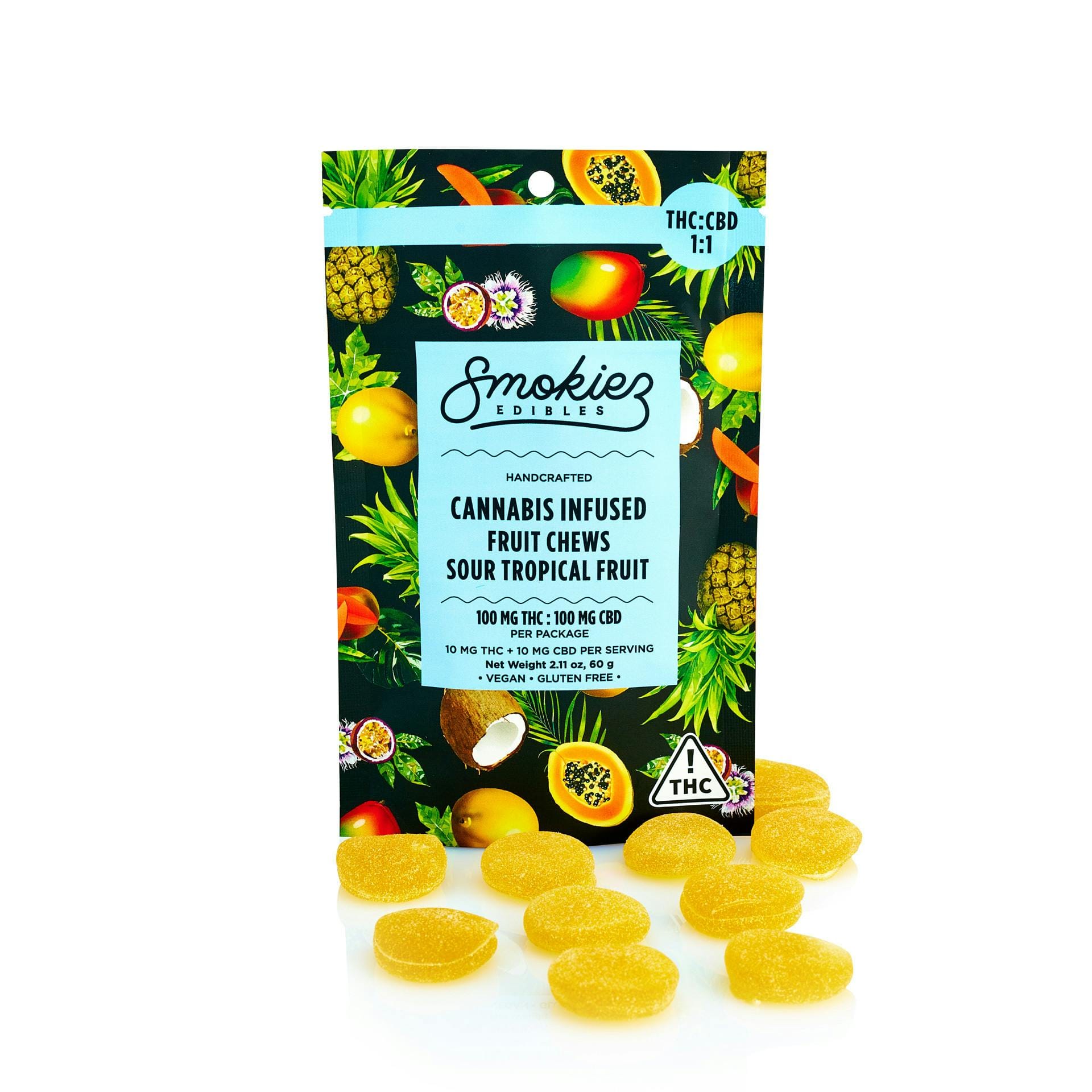 Smokiez Edibles: Sour Tropical Fruit - Fruit Chews - Nv