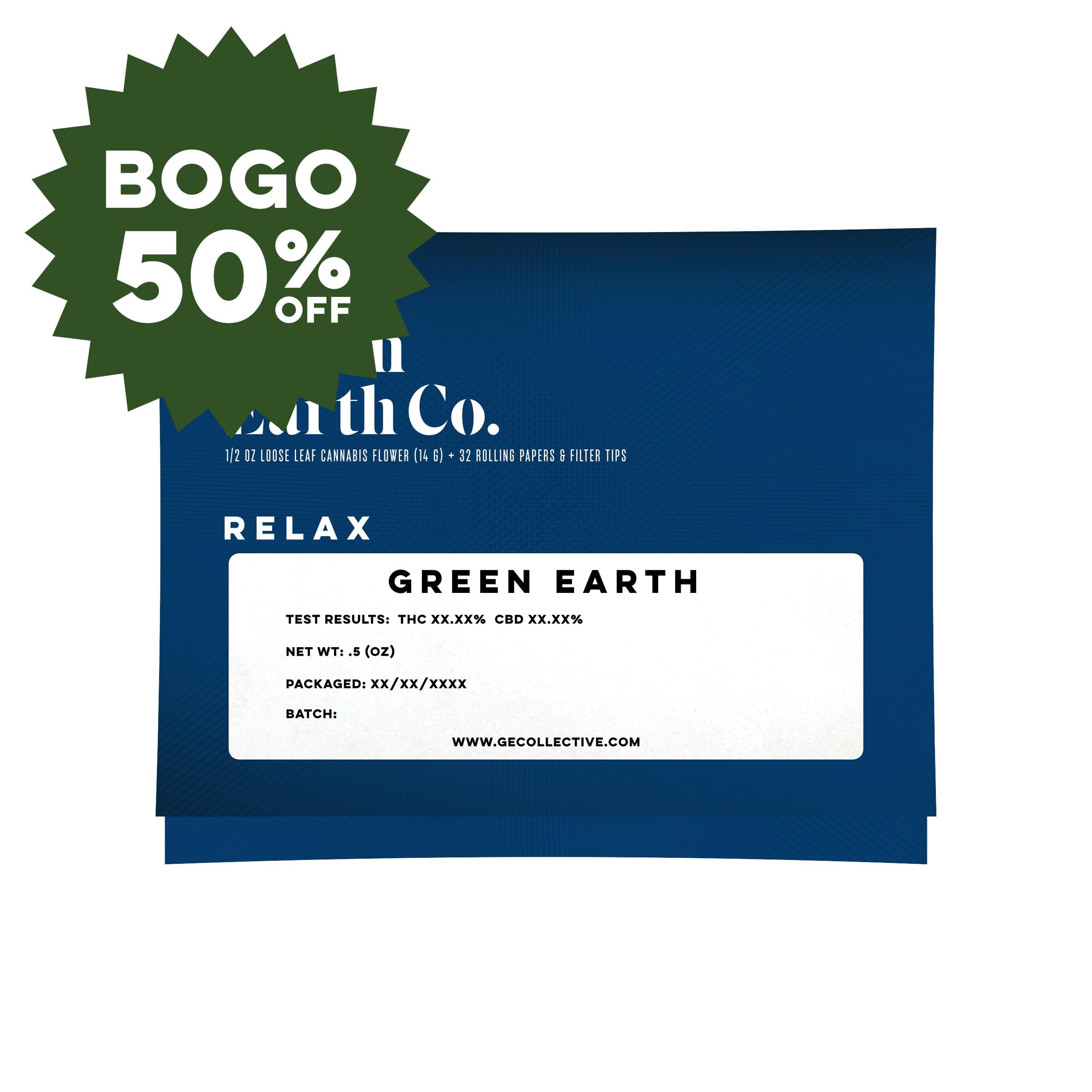 Ice Cream Cake Loose-Leaf Pouch W/ Papers - 14g - Green Earth Co. -  - $35 - Flower