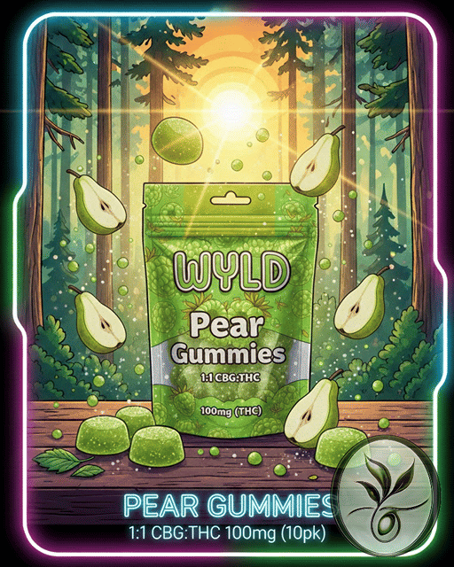 Pear Gummies 1:1 CBG:THC 100mg (10pk)