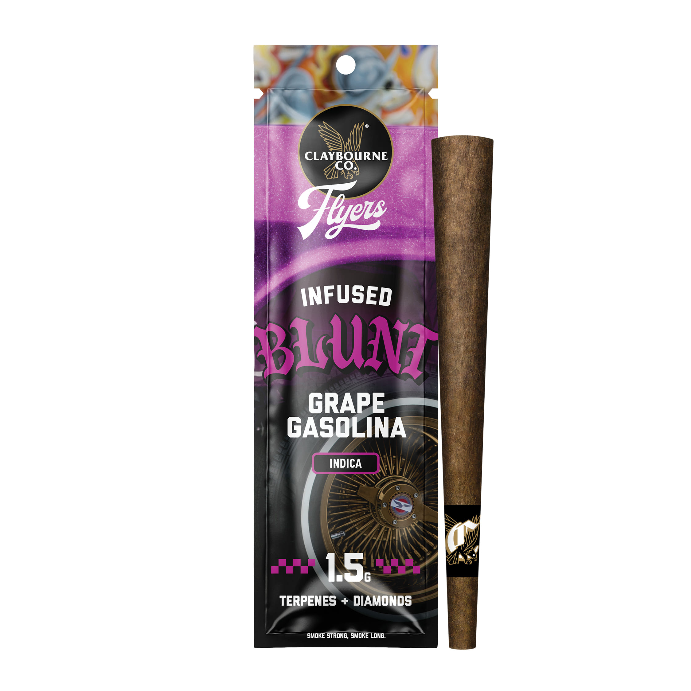 Grape Gasolina (I) 1.5g Infused Blunt - Claybourne Co. - Grape Gasolina (I) - $20 - Prerolls