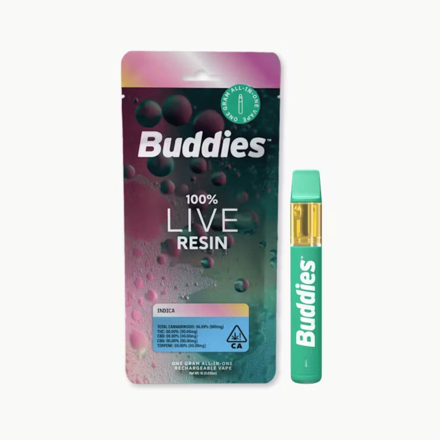 Blackberry Moonshine Live Resin AIO 1g - Buddies -  - $40 - Vapes