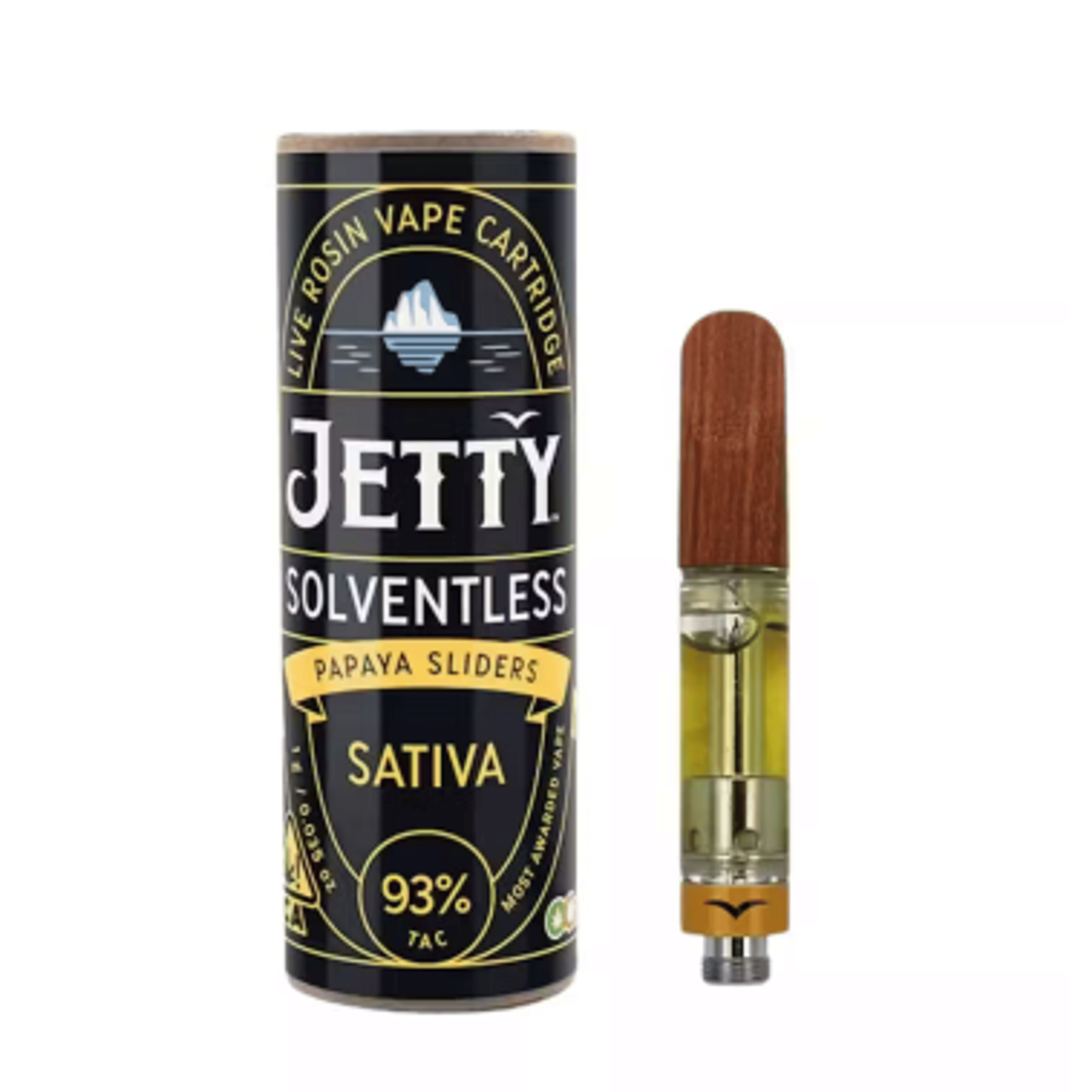 Papaya Sliders - Ocal Solventless - Cart - Jetty Extracts - One Gram - $54.99 - Vape Cartridges (Universal 510 Battery Required)
