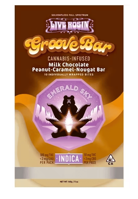 Groove Bar - Live Rosin Indica 10-pack (100mg)