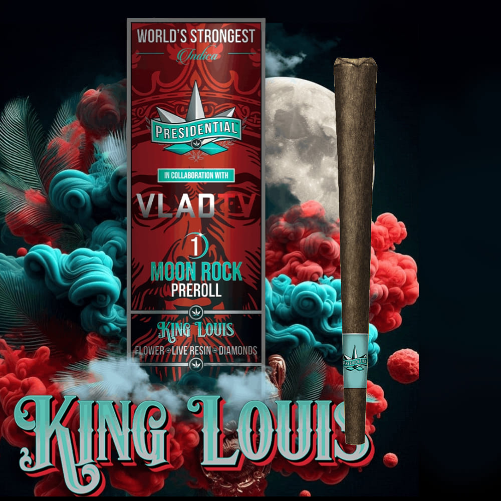 King Louis (I) 1.5g Moon Rock Blunt - Presidential - King Louis (I) 1.5g Moon Rock Blunt - $17 - Prerolls