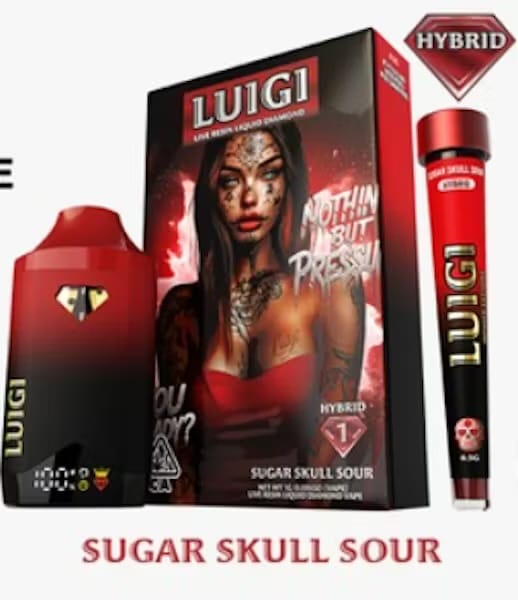 PART 2 OF 2: Sugar Skull Sour (H) Infused Preroll - 0.5g - Luigi - Sugar Skull Sour  (H) - $5 - Pre-Rolls