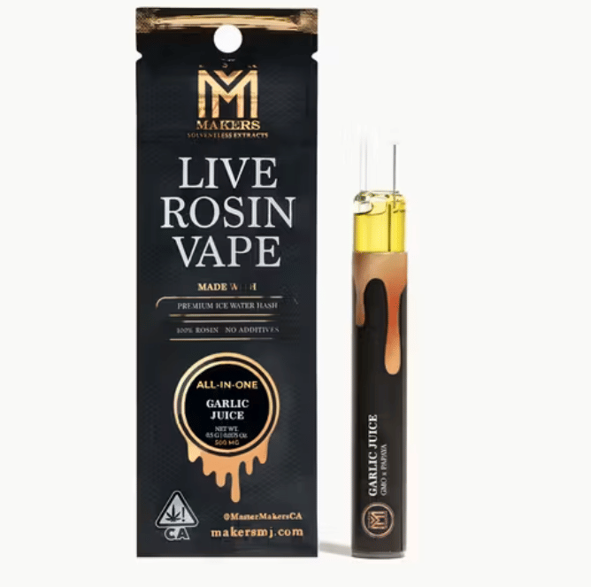 Garlic Juice   .5 Signature Live Rosin Disposable - Master Makers -  - $42 - Disposables