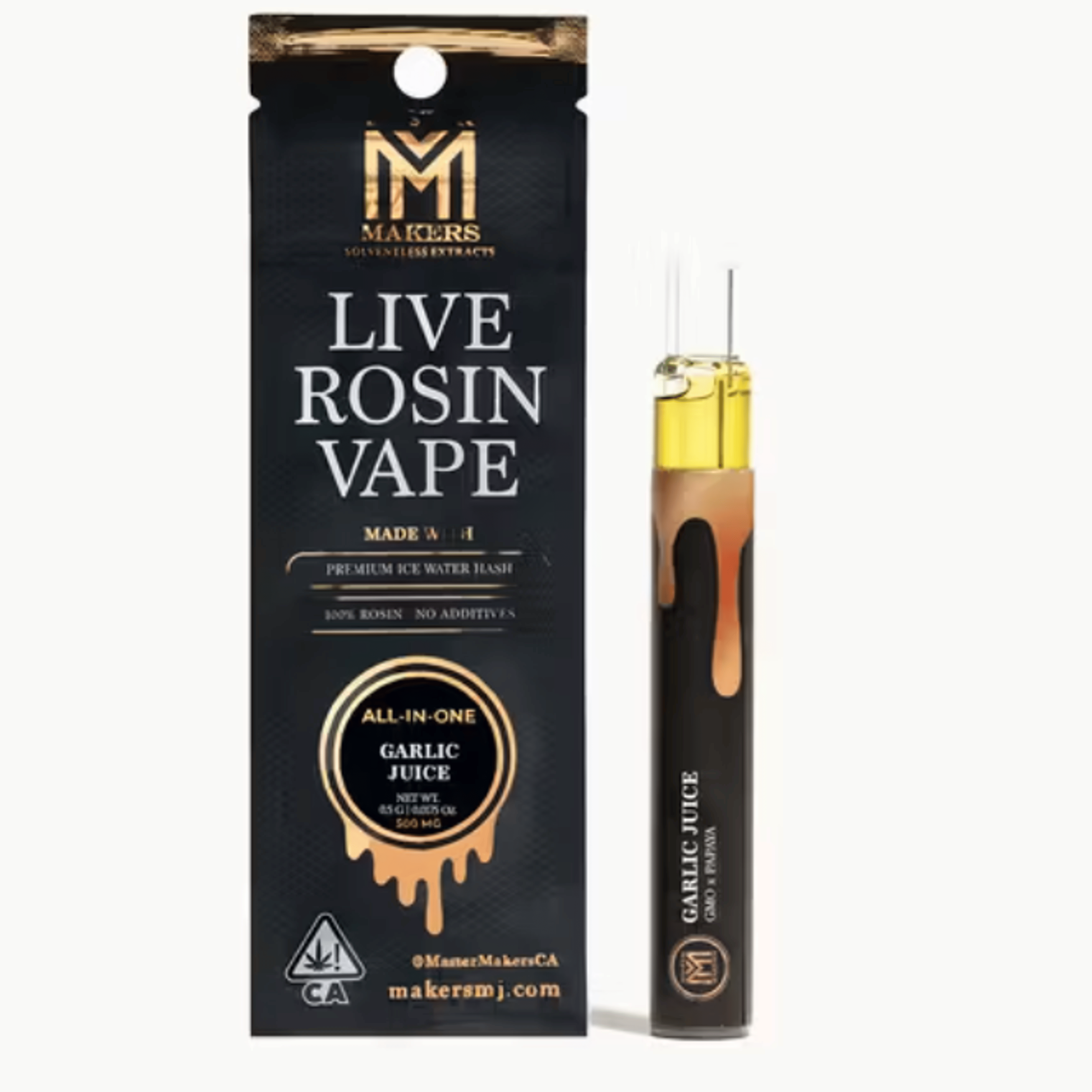 Garlic Juice .5 Signature Live Rosin Disposable - Master Makers - - $42 - Disposables