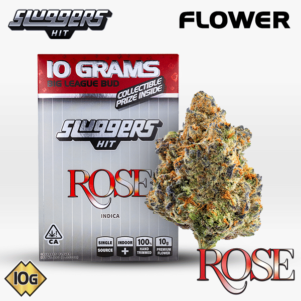 Rose - 10g - Sluggers Hit - 10g - Indica - $75 - Flower (10 Grams)