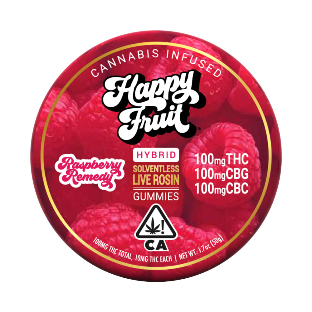 Raspberry Remedy (H) Live Rosin Gummies *B1G1 EVERYDAY* - Happy Fruit - Raspberry Remedy (H) - $16 - Edibles