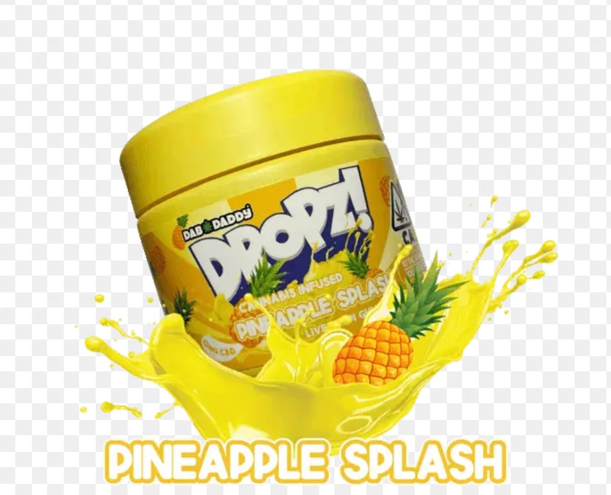 Dropz - Live Resin Gummies - Pineapple Splash - 100mg - Dab Daddy - Dropz - Live Resin Gummies - Pineapple Splash - 100mg - $11 - Edible