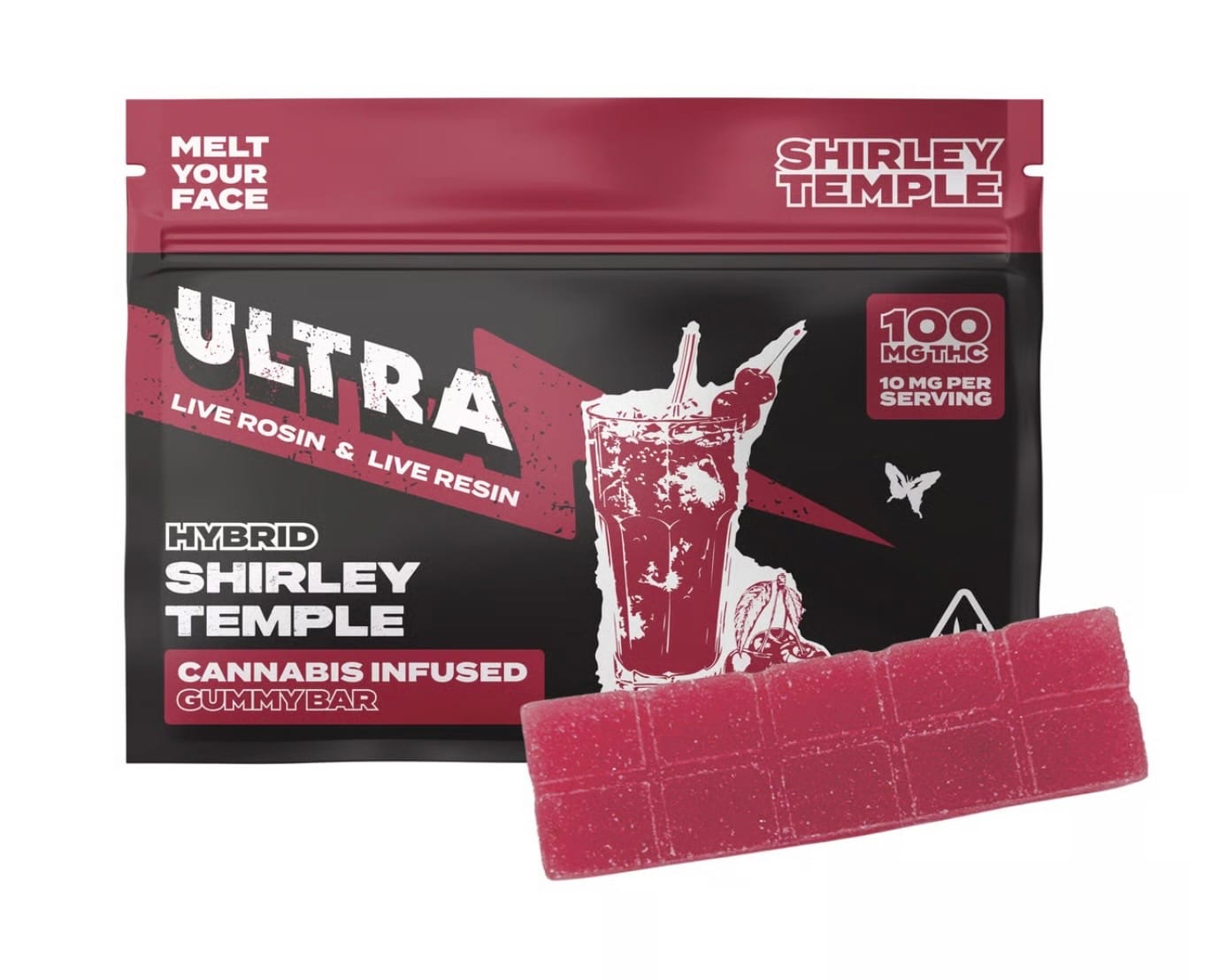 100mg HYBRID SHIRLEY TEMPLE Gummy Bar - ULTRA -  - $11.25 - Edibles