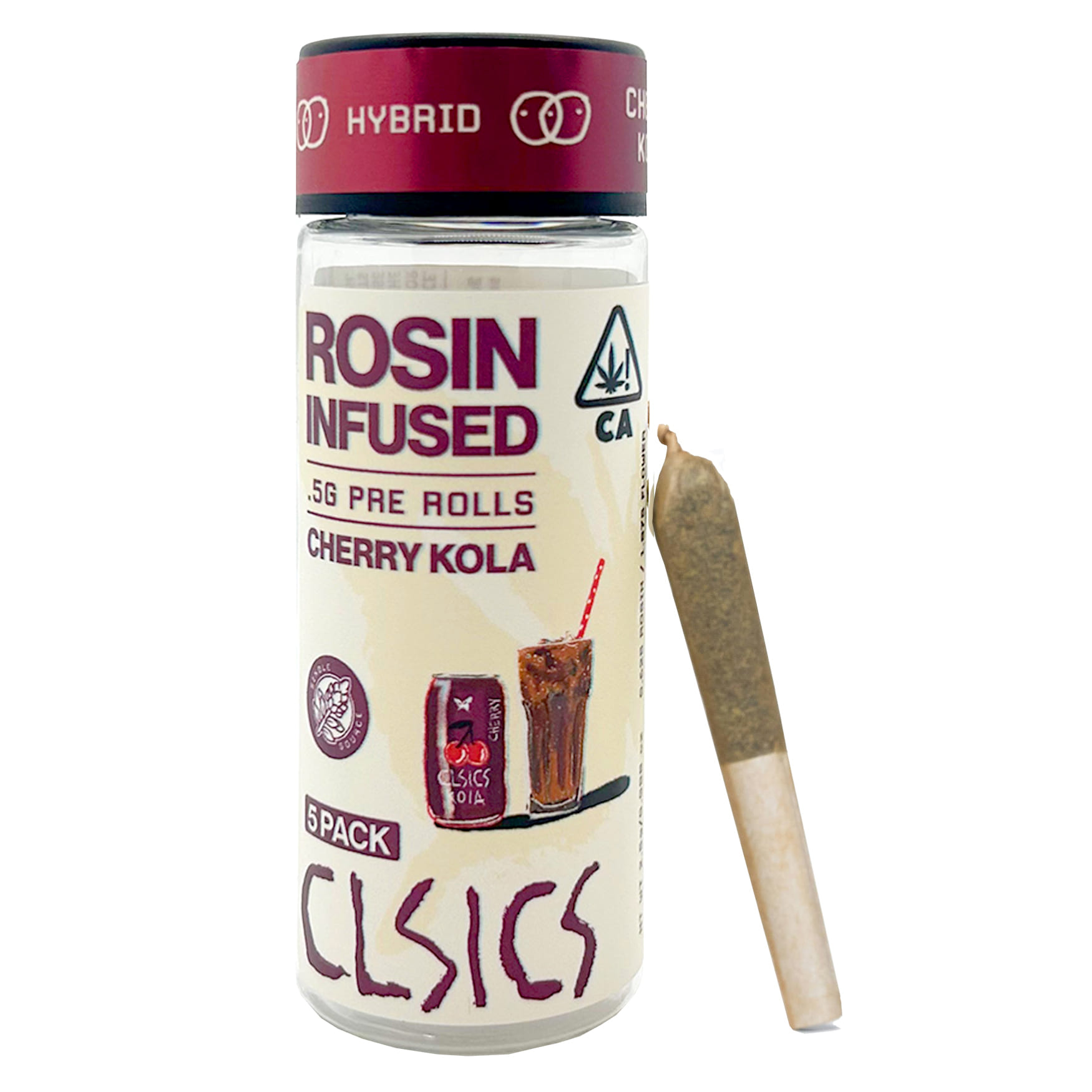 Cherry Cola (H) Rosin Preroll - 5pk - CLSICS - Cherry Kola (H) 5pk - $27.80 - Pre-Rolls