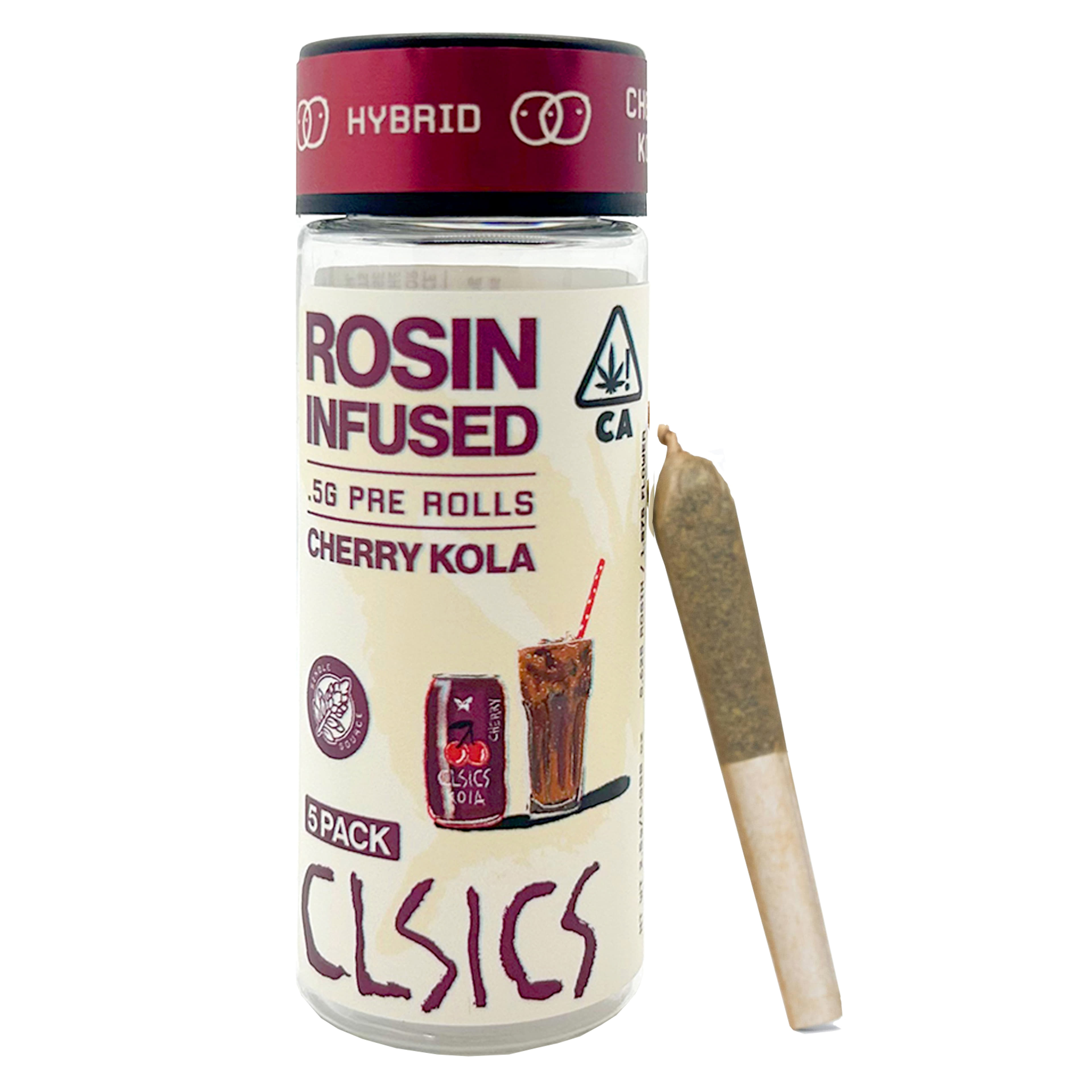 Cherry Cola (H) Rosin Preroll - 5pk - CLSICS - Cherry Kola (H) 5pk - $27.80 - Pre-Rolls