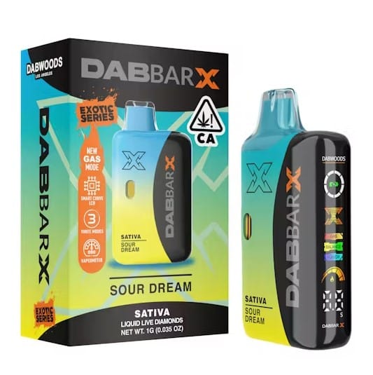 Dabwoods AIO - Sour Dream - Liquid Live Diamonds Dabbar X (Exotic Series) All-In-One Vape - 1g - Dabwoods - AIO - $39.99 - Disposable Vape Pens (All In One)