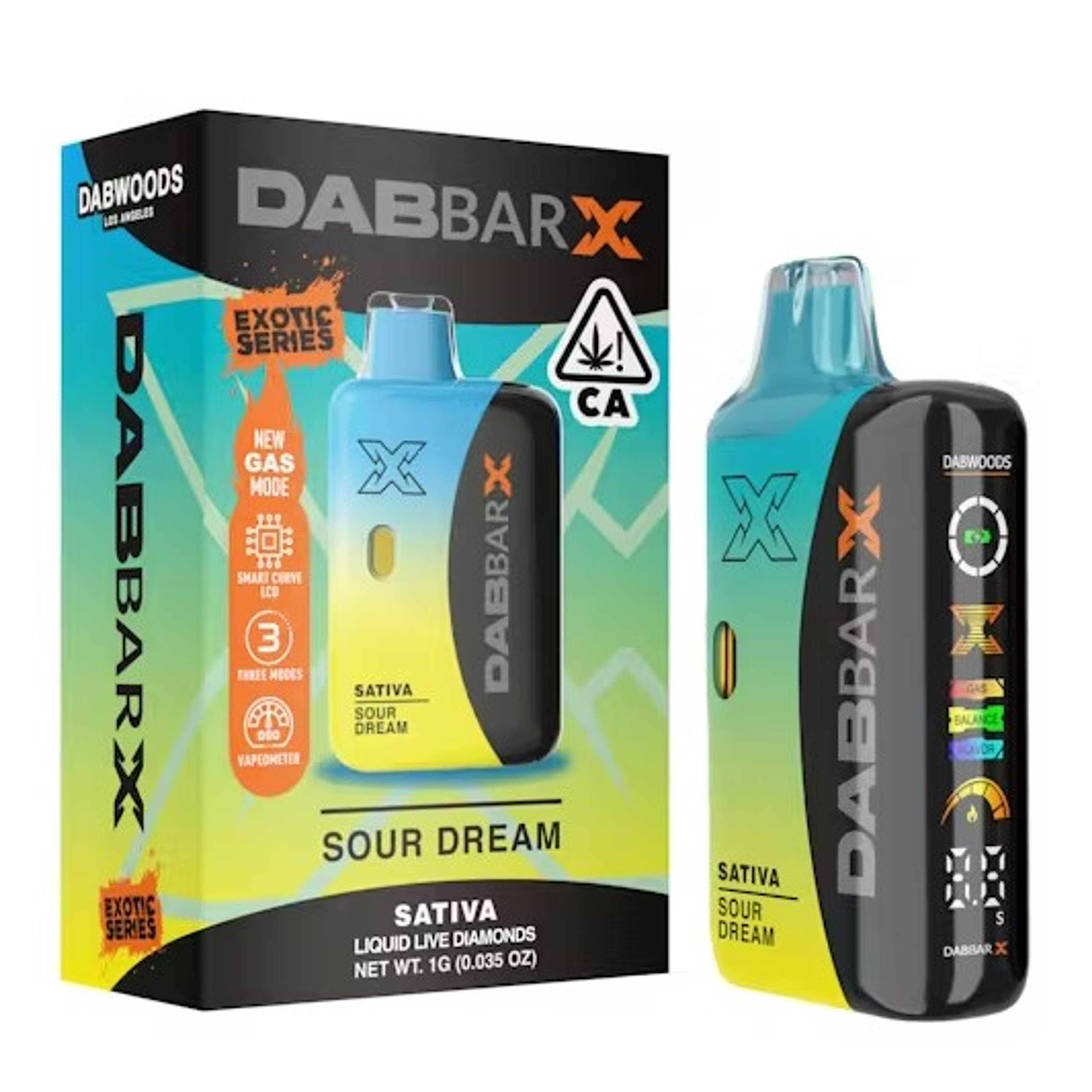 Dabwoods AIO - Sour Dream - Liquid Live Diamonds Dabbar X (Exotic Series) All-In-One Vape - 1g - Dabwoods - AIO - $39.99 - Disposable Vape Pens (All In One)