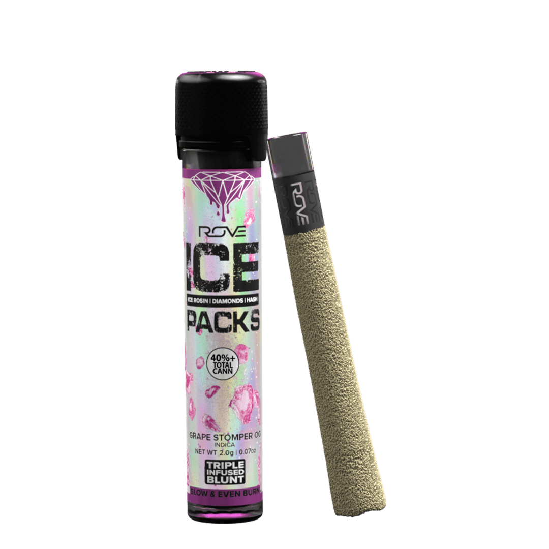 Grape Stomper OG - Infused Ice Pack Blunt (Rosin, Hash, and Diamonds) 2g - ROVE -  - $28.81 - Pre-Rolls