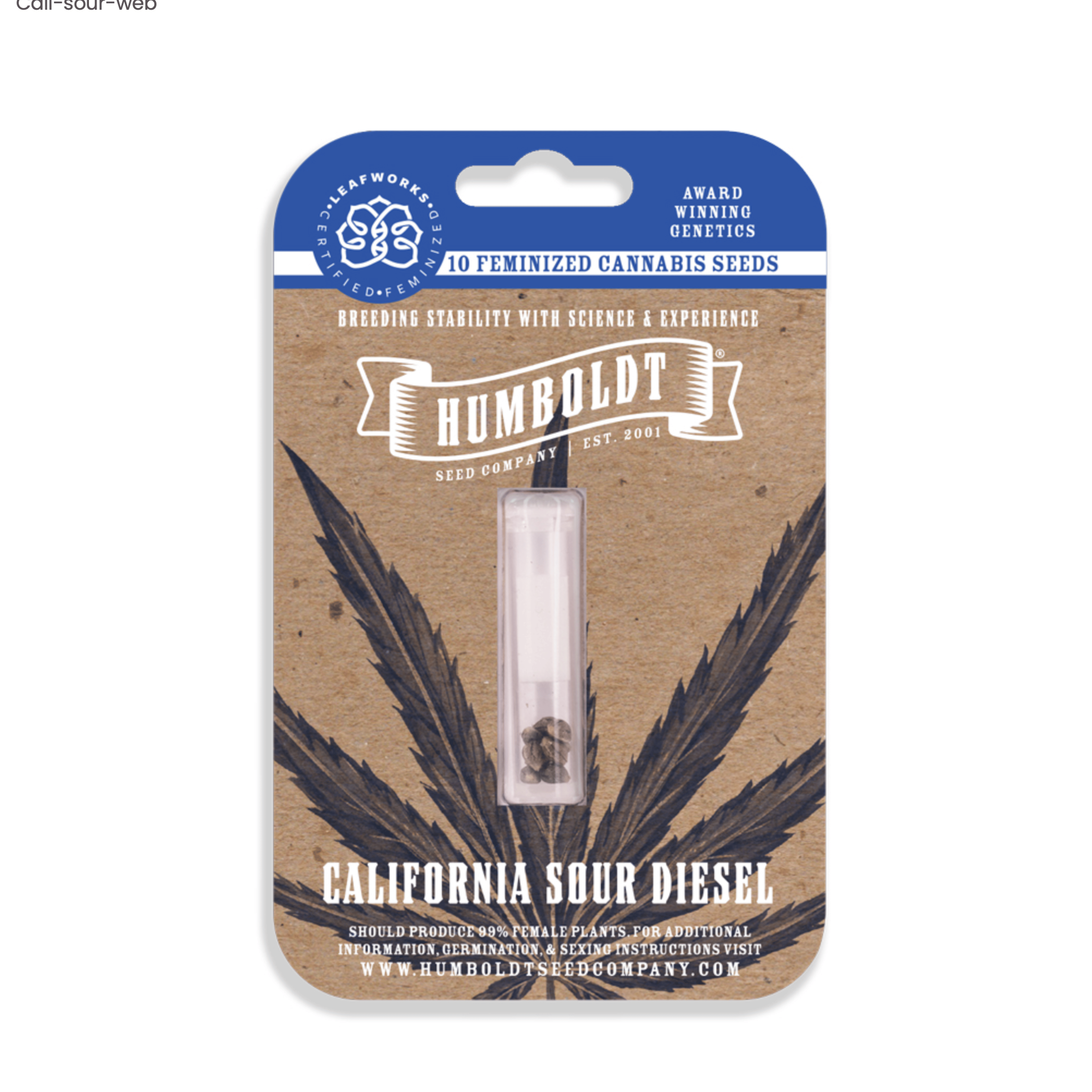 California Sour Diesel - 10pk Feminized Seeds - Humboldt Seed Company - Fem Seed - Sativa Dom - $100 - Seeds