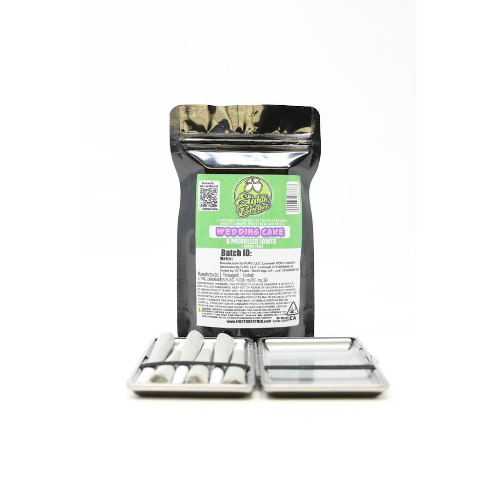 Wedding Cake - 1g Pre Rolls (6pk) - Eighth Brother - Pre roll Pack - Hybrid - $12 - Pre-Roll Packs
