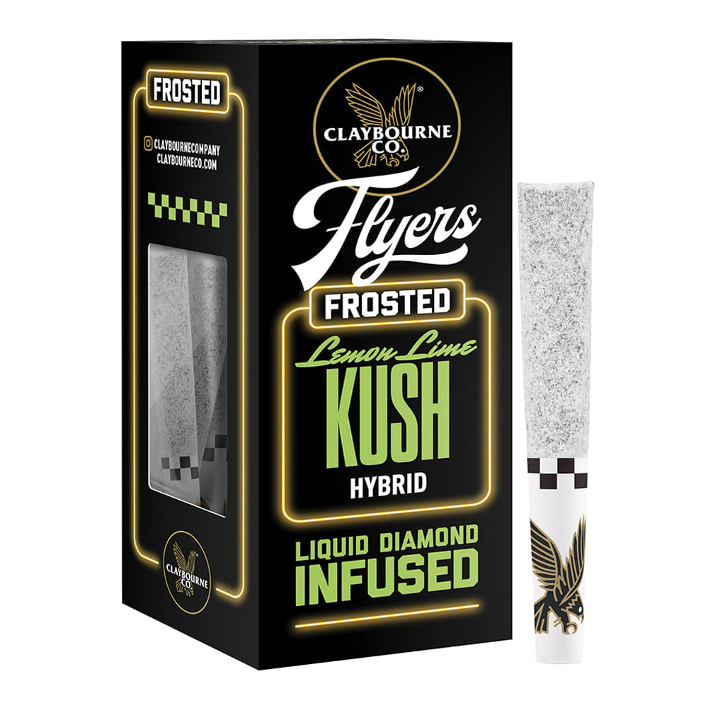 Lemon Lime Kush (H) Frosted Flyers Infused .5g - 5pk - Claybourne Co. - Lemon Lime Kush (H) - $29.90 - Pre-Rolls