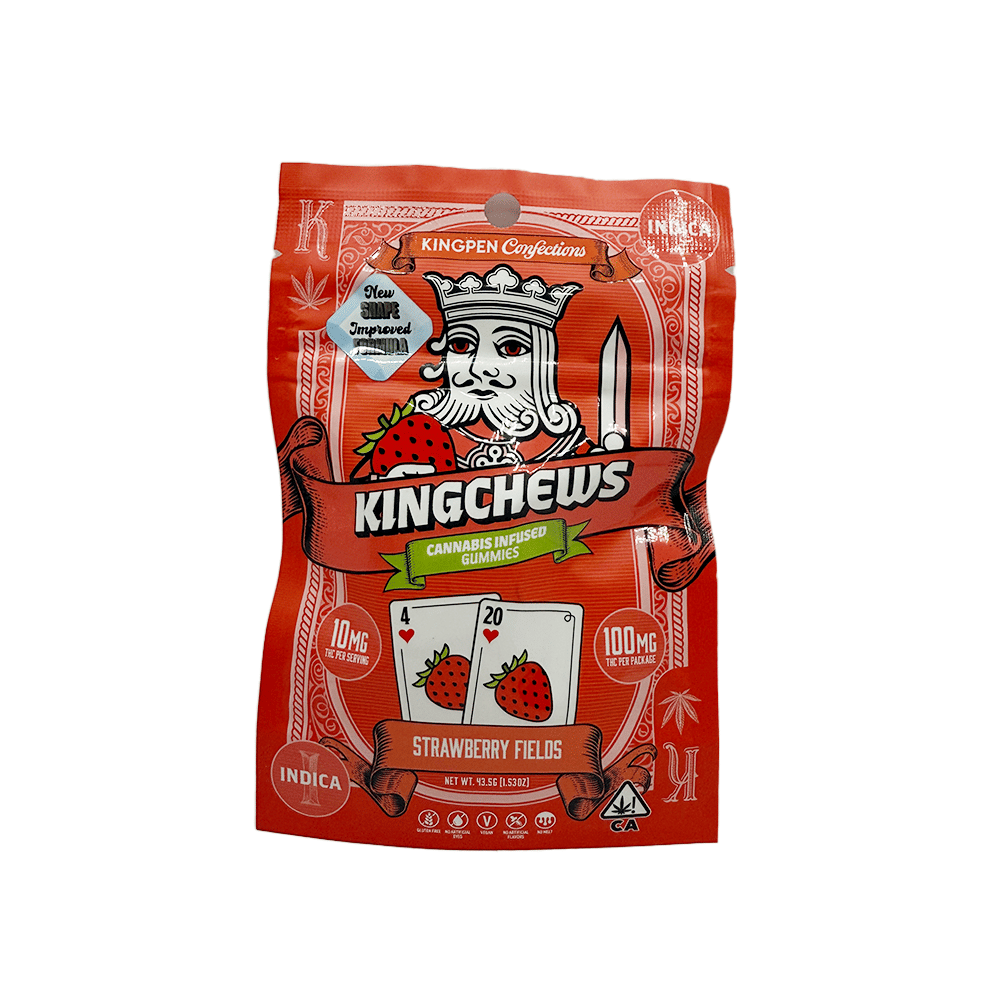 KingRoll Chew |100mg Distillate THC Gummies - Strawberry Fields - KingRoll -  - $15 - Edibles