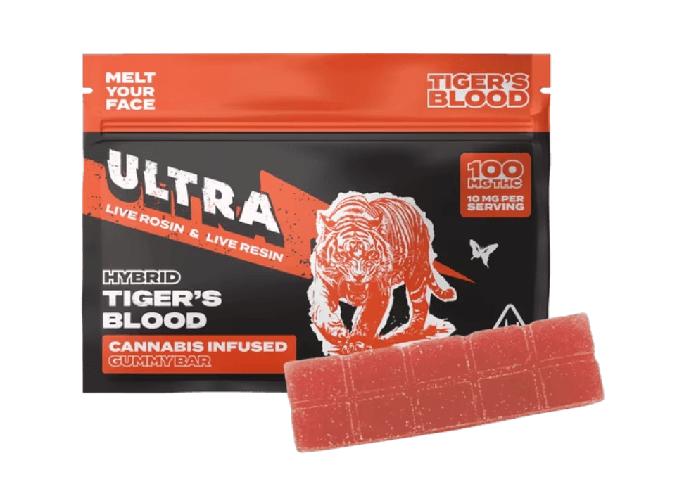 100mg Tiger's Blood Sativa Gummy Bar - ULTRA -  - $11.25 - Edibles