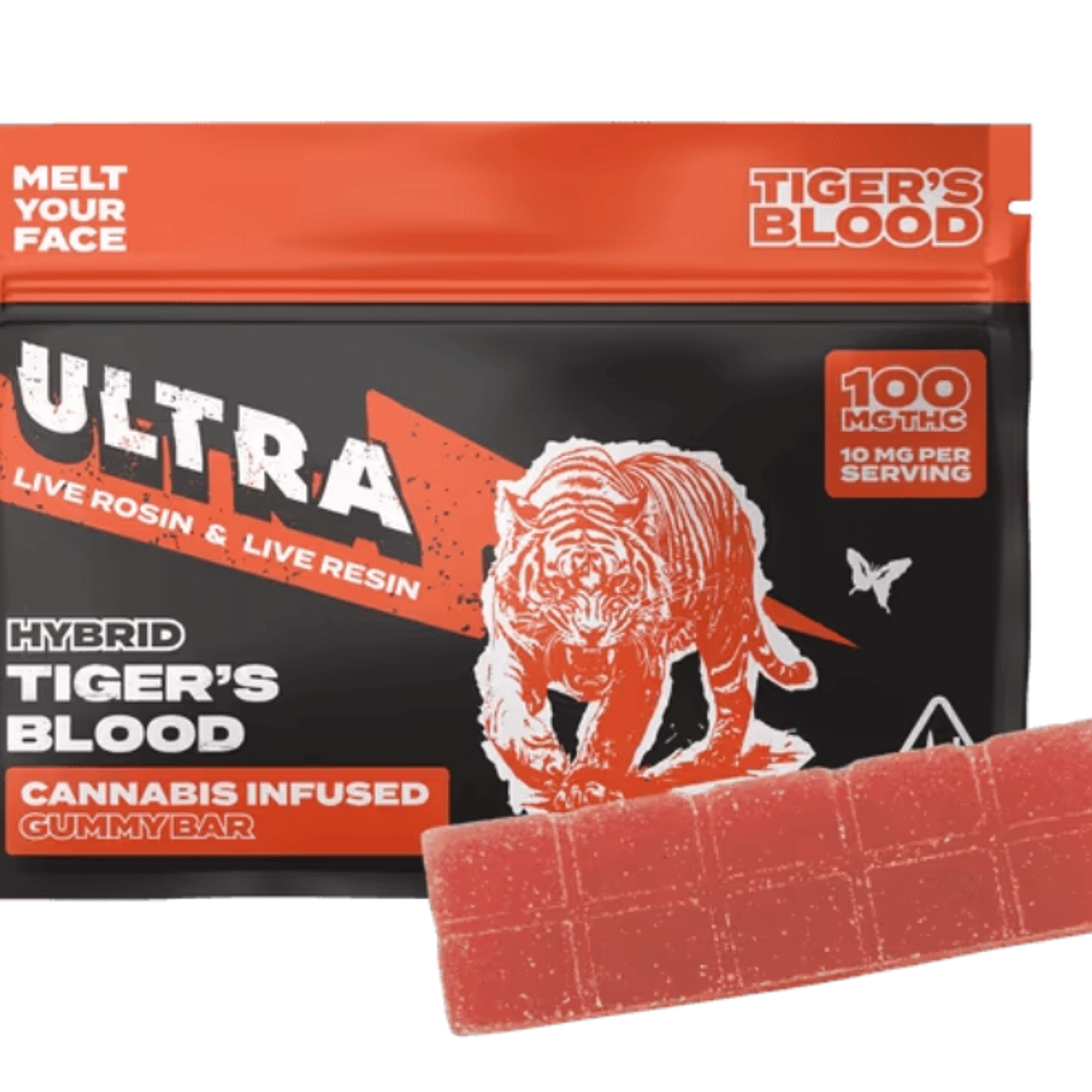 100mg Tiger's Blood Sativa Gummy Bar - ULTRA - - $11.25 - Edibles
