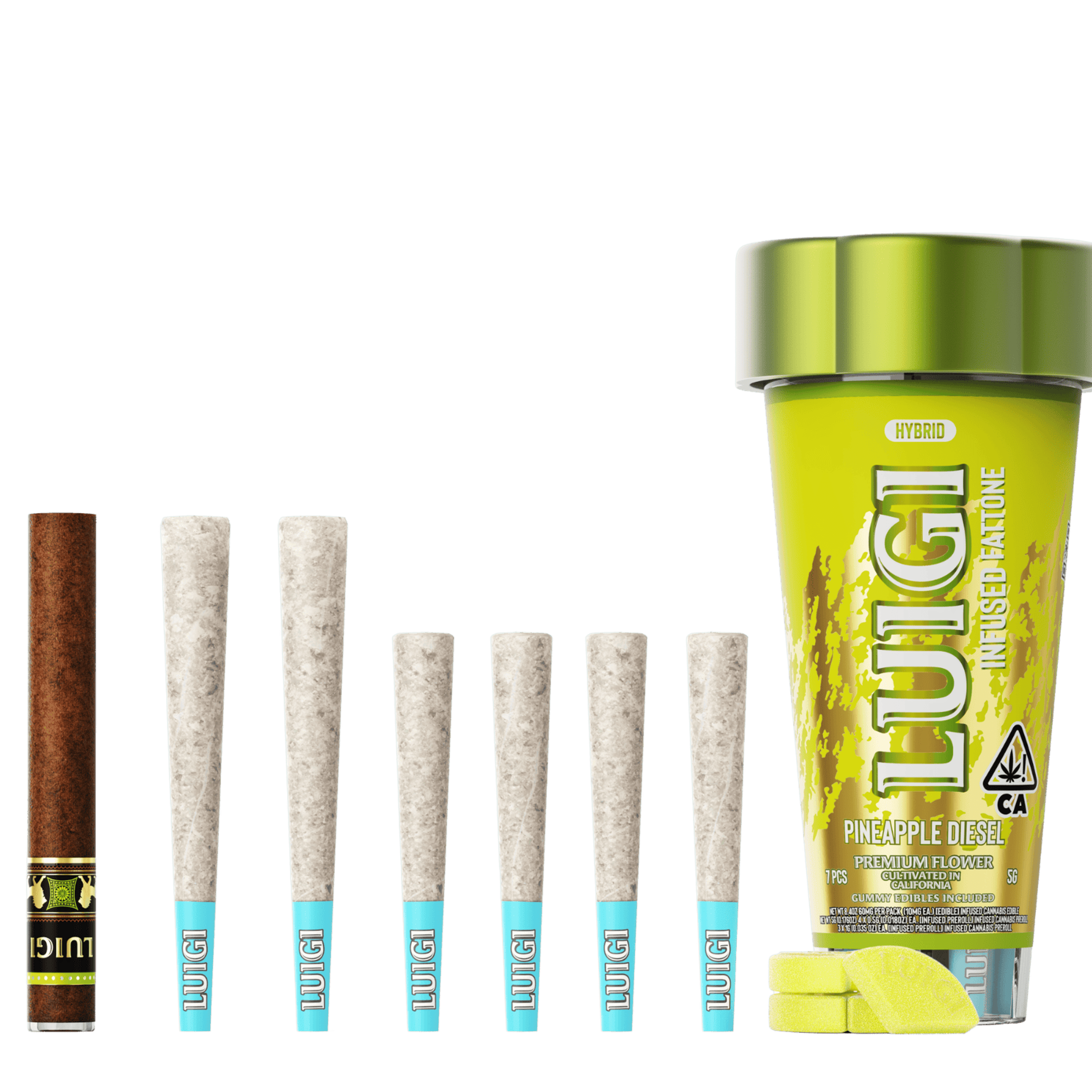 Pineapple Diesel 4-in-1 Fattone - Luigi - - $46 - Pre-Rolls