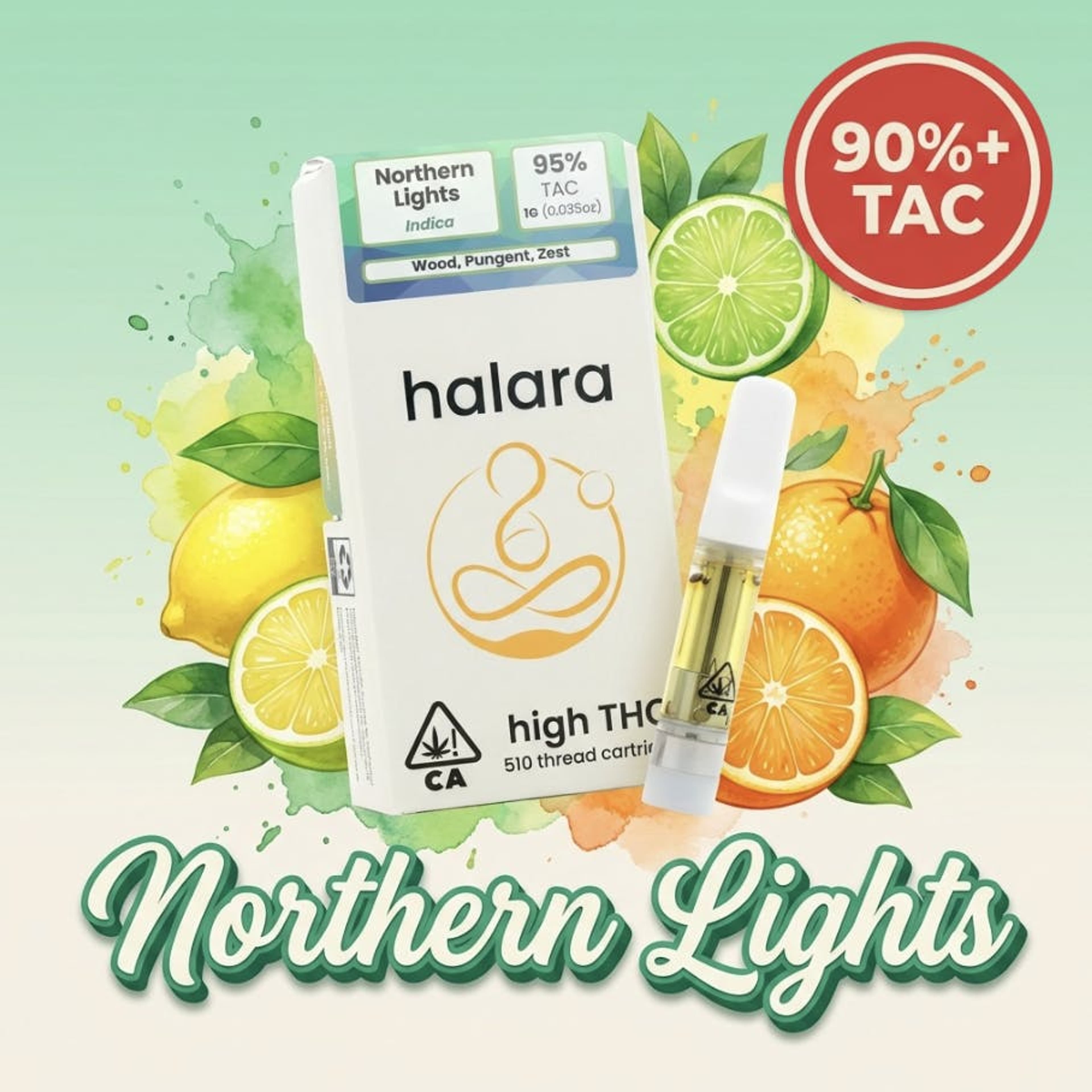 Northern Lights 1g Cartridge High THC - - HALARA - - $31.28 - Vape